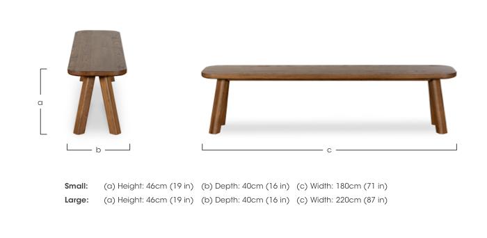 Pien Oak Dining Bench in  on Furniture Village