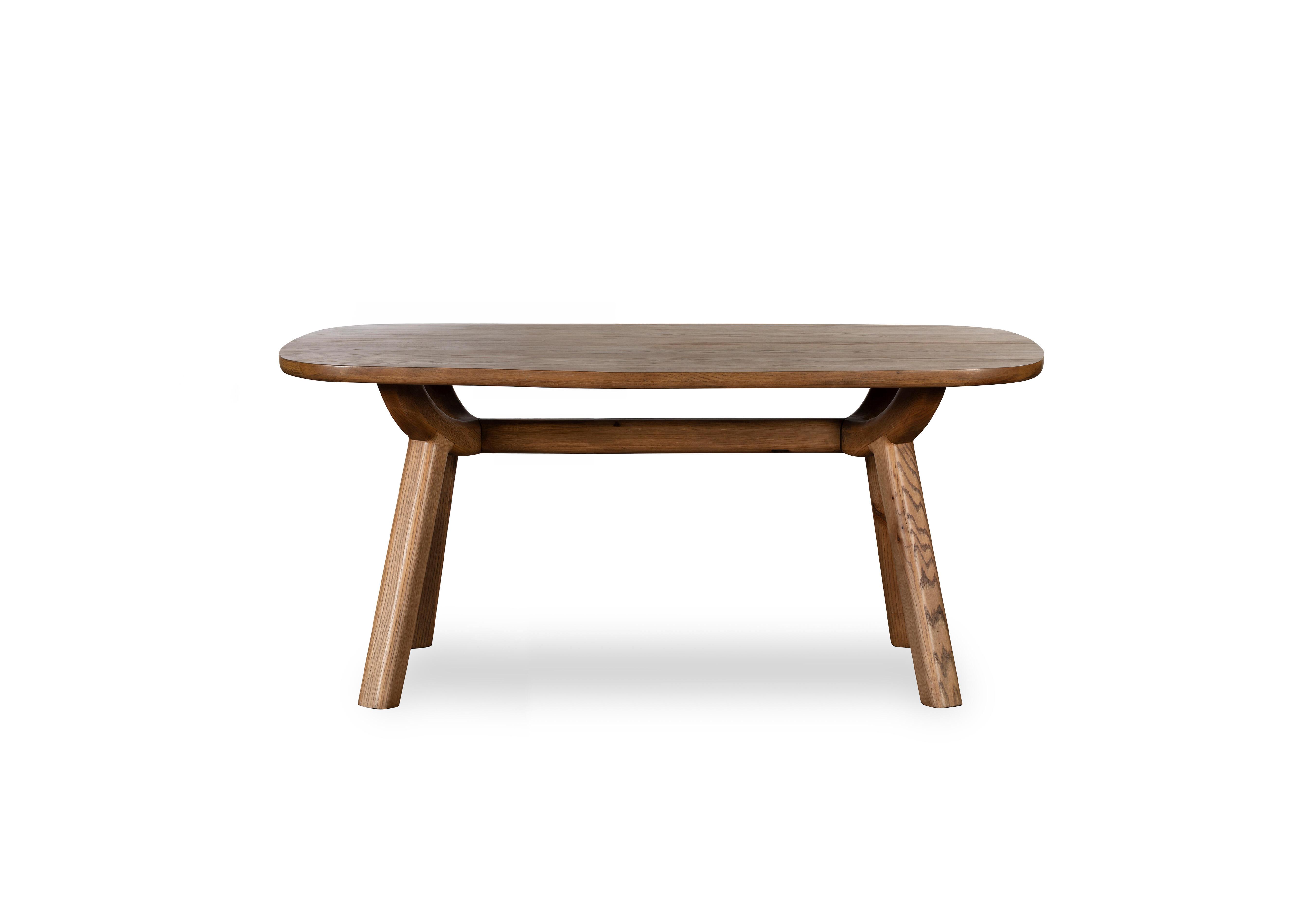 Pien Boat Shaped Oak Fixed Dining Table in  on Furniture Village