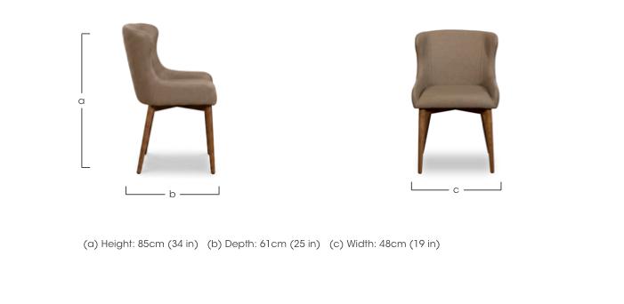 Sansa Pair of Faux Leather Dining Chairs with Wooden Legs in  on Furniture Village