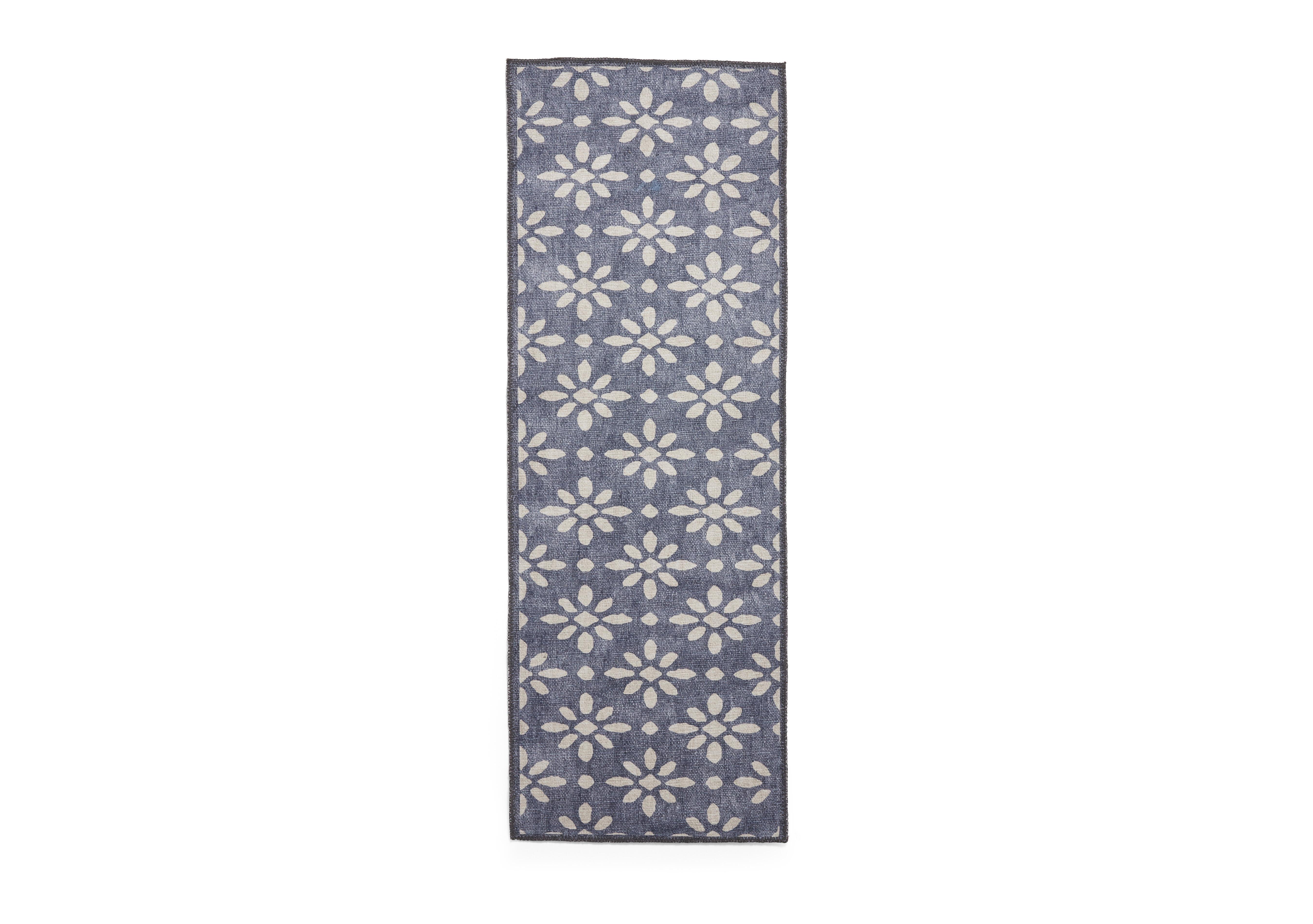 Saphira Washable Runner in Blue on Furniture Village