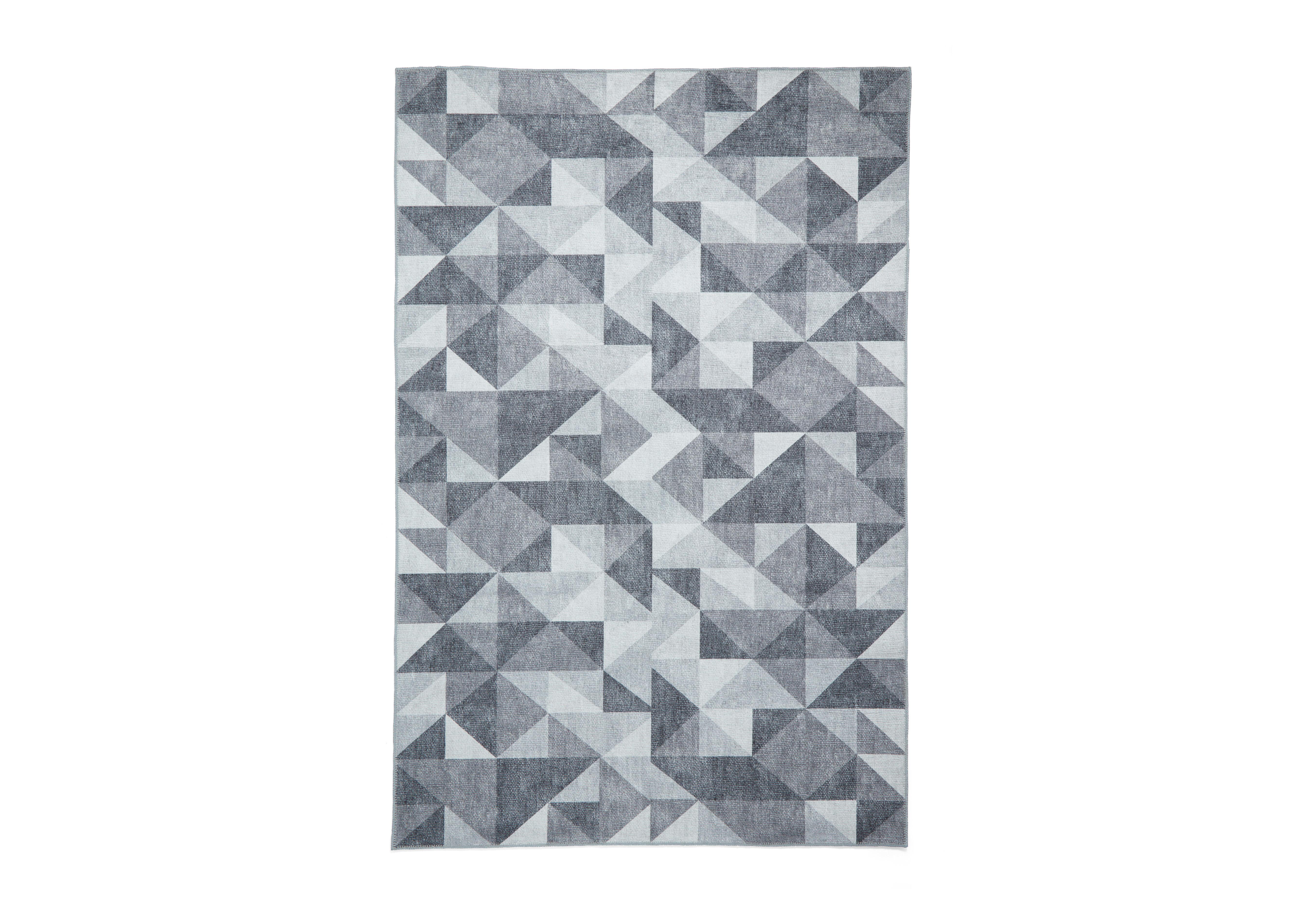 Veya Washable Rug in Grey on Furniture Village