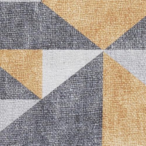 Veya Washable Rug in Yellow - Grey on Furniture Village