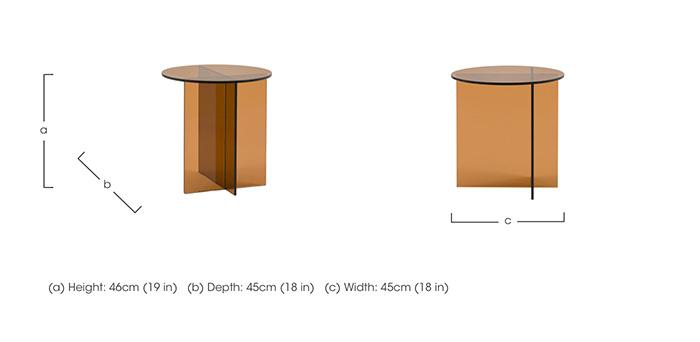 Arvelo Glass Side Table in  on Furniture Village