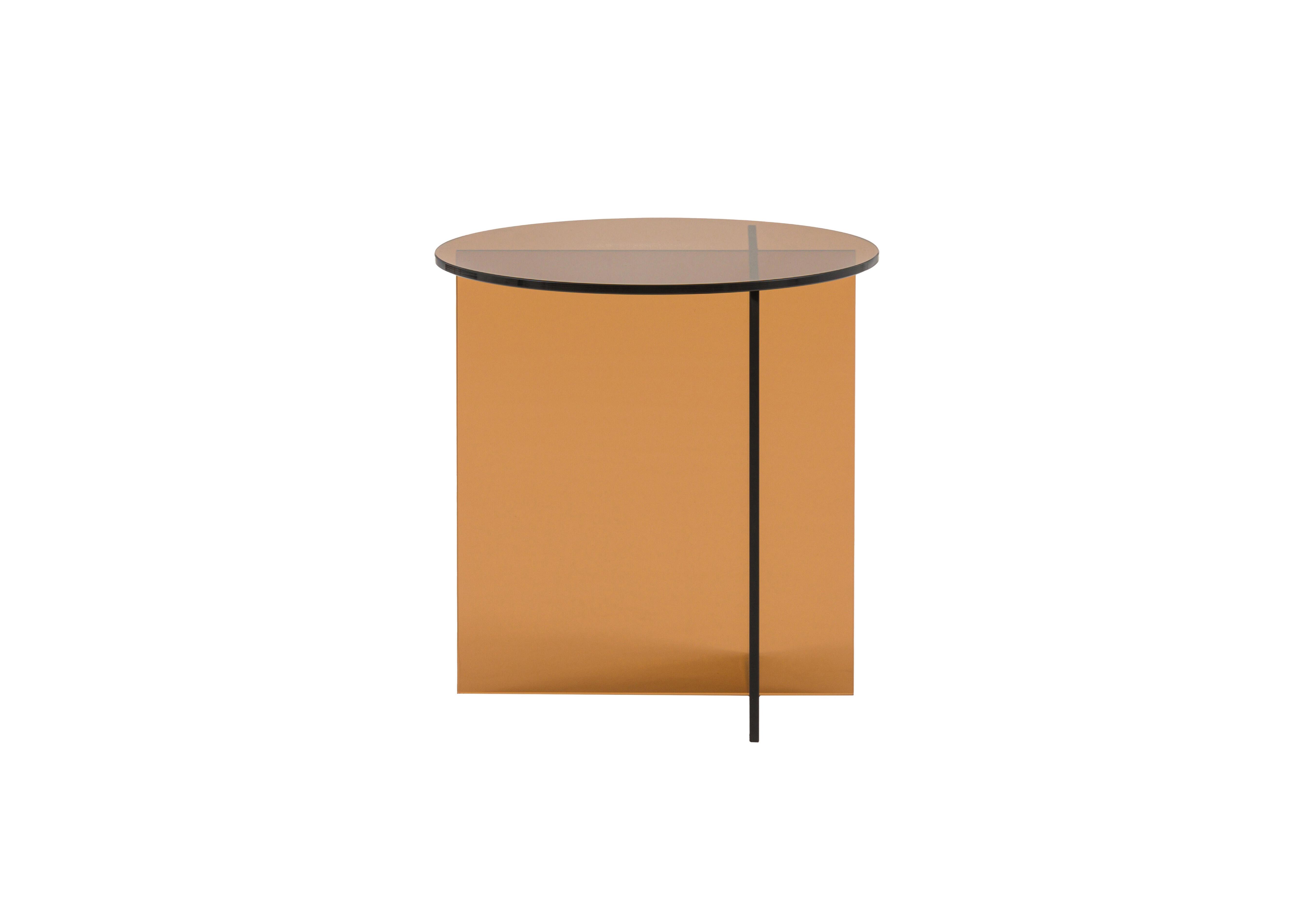 Arvelo Glass Side Table in Bronze on Furniture Village