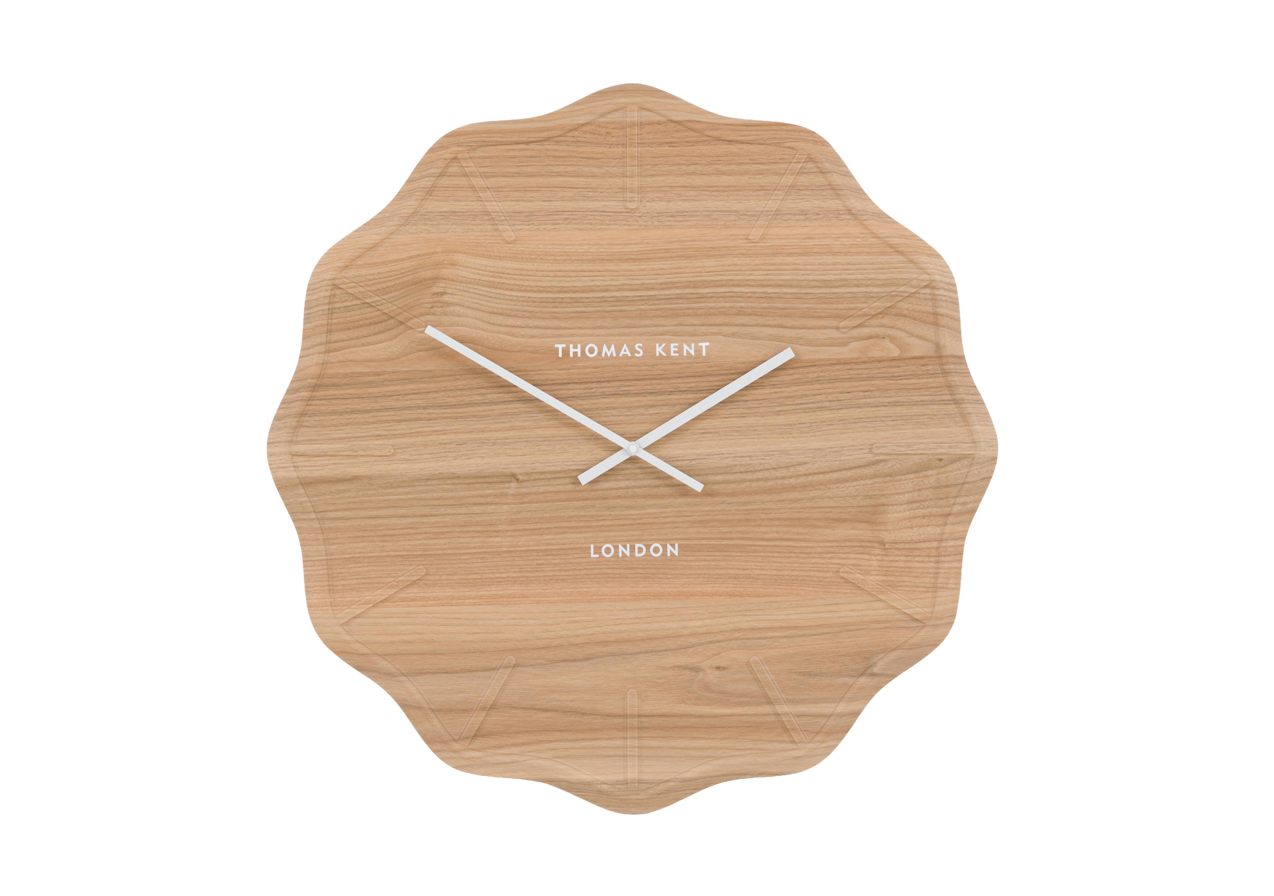 Halden Wall Clock in Light Cedar on Furniture Village