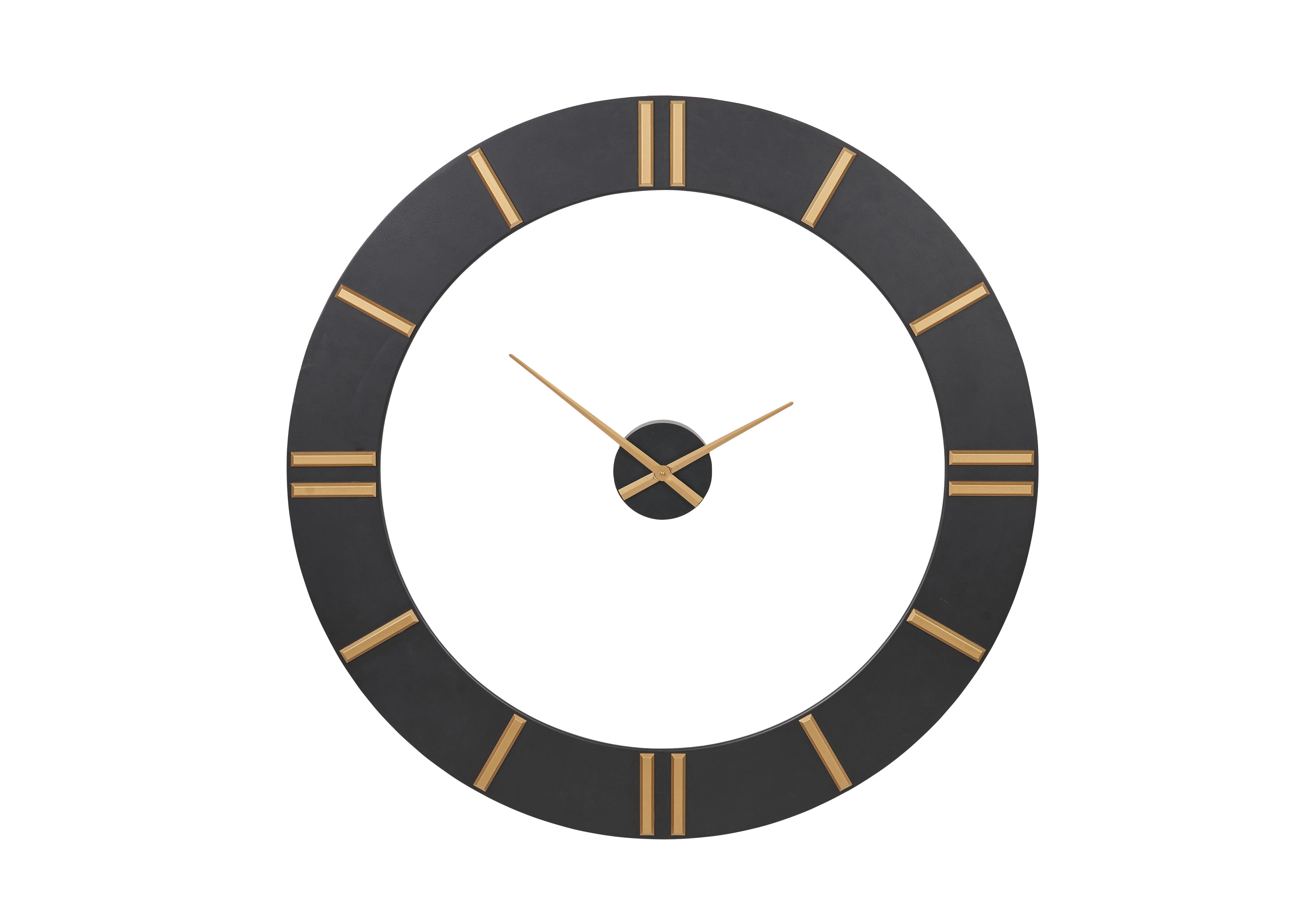 Seraphina Wall Clock in Black And Gold on Furniture Village