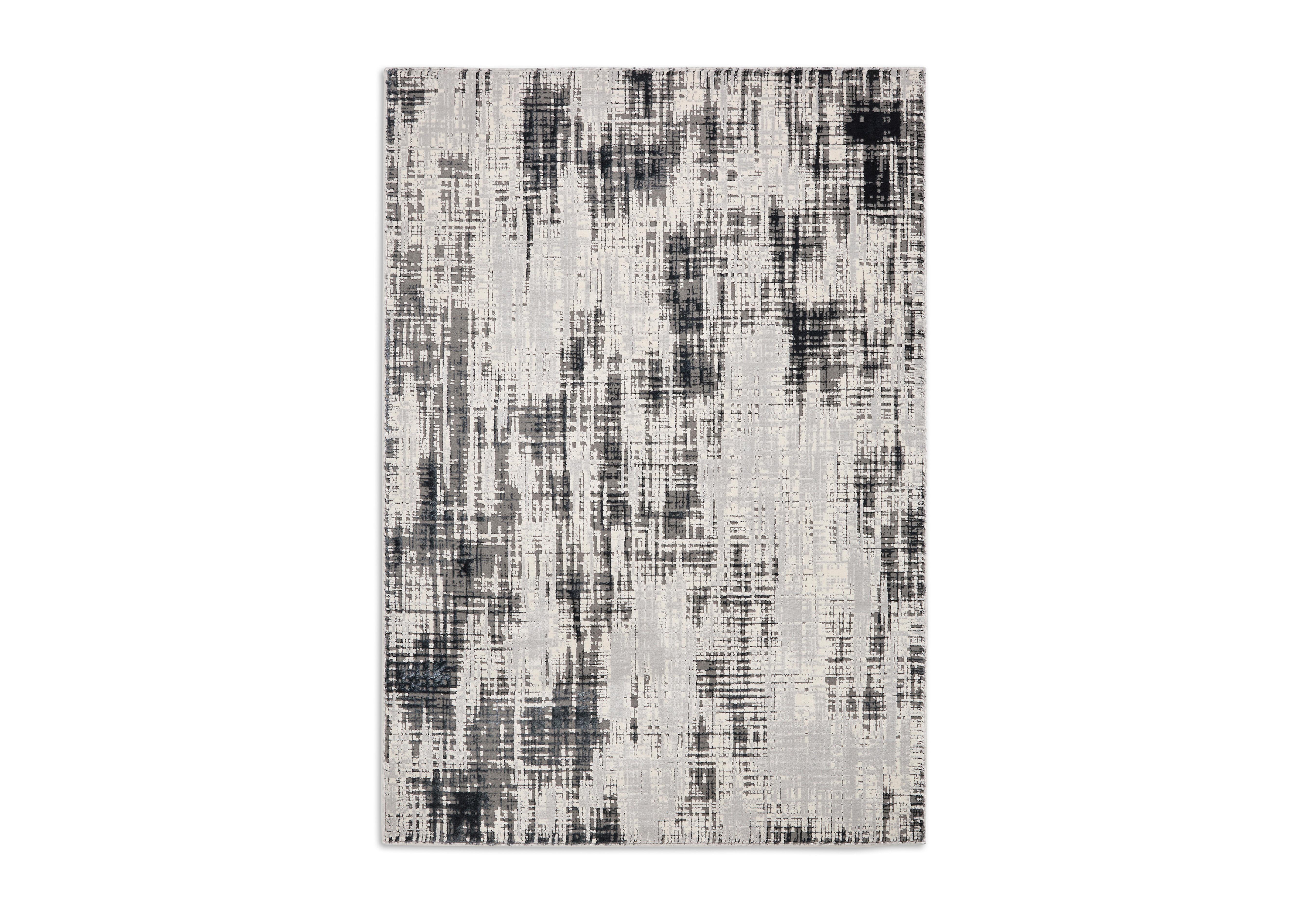Akari Rug in Grey - Blue on Furniture Village
