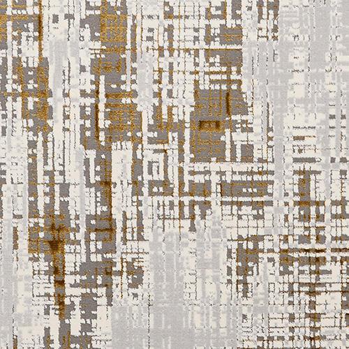Akari Rug in Grey - Gold on Furniture Village