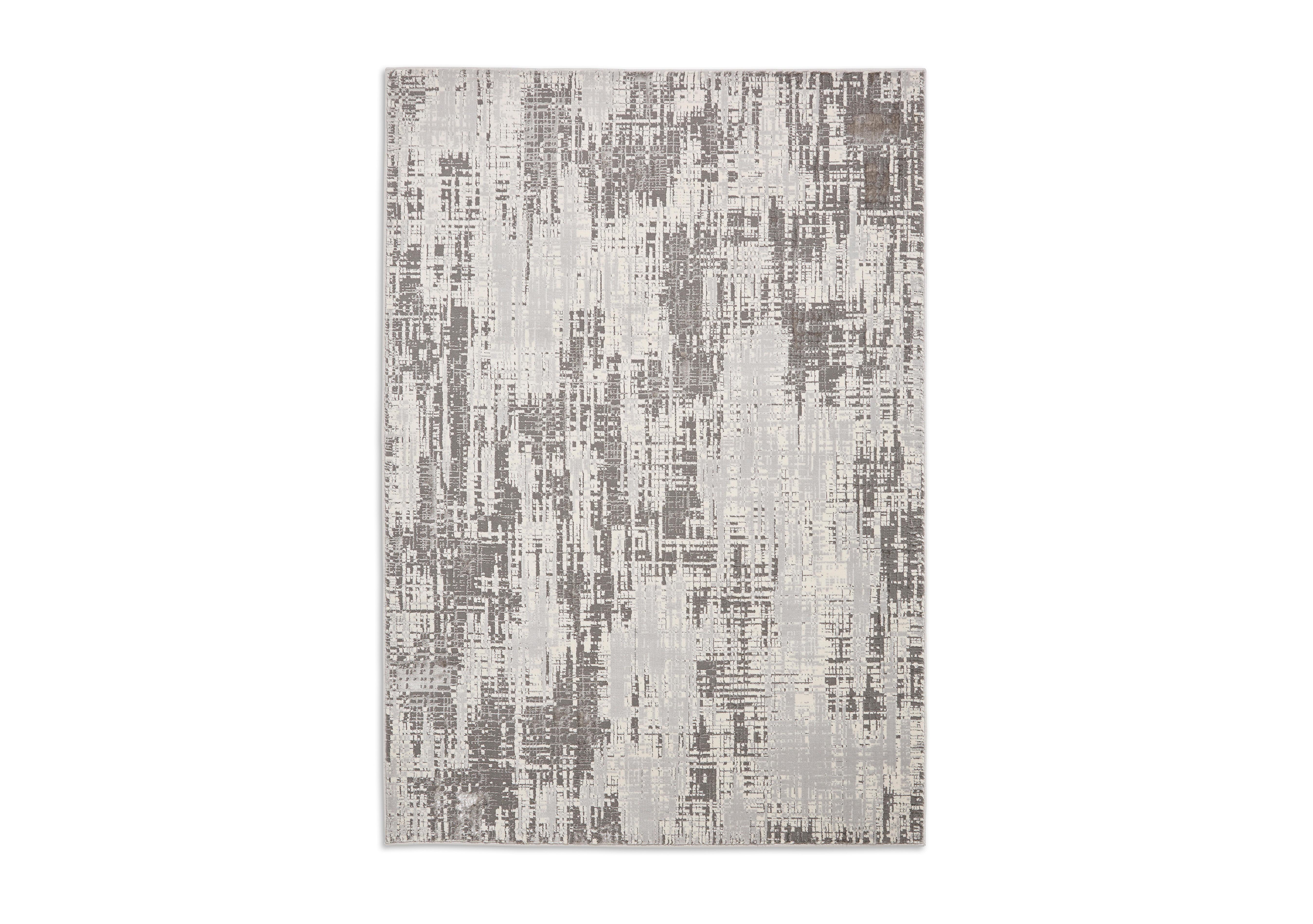 Akari Rug in Grey - Silver on Furniture Village