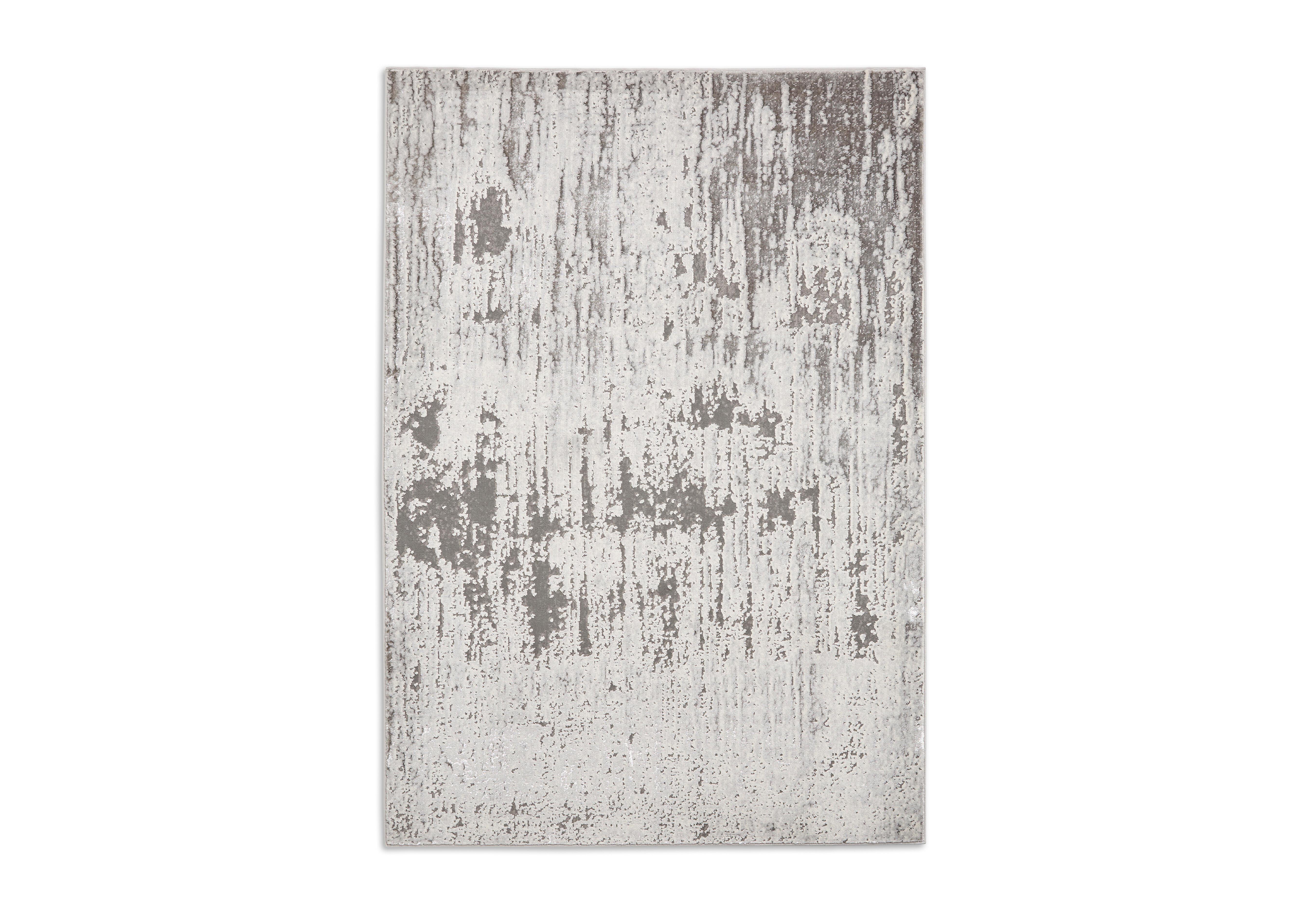 Asaro Rug in Grey - Silver on Furniture Village
