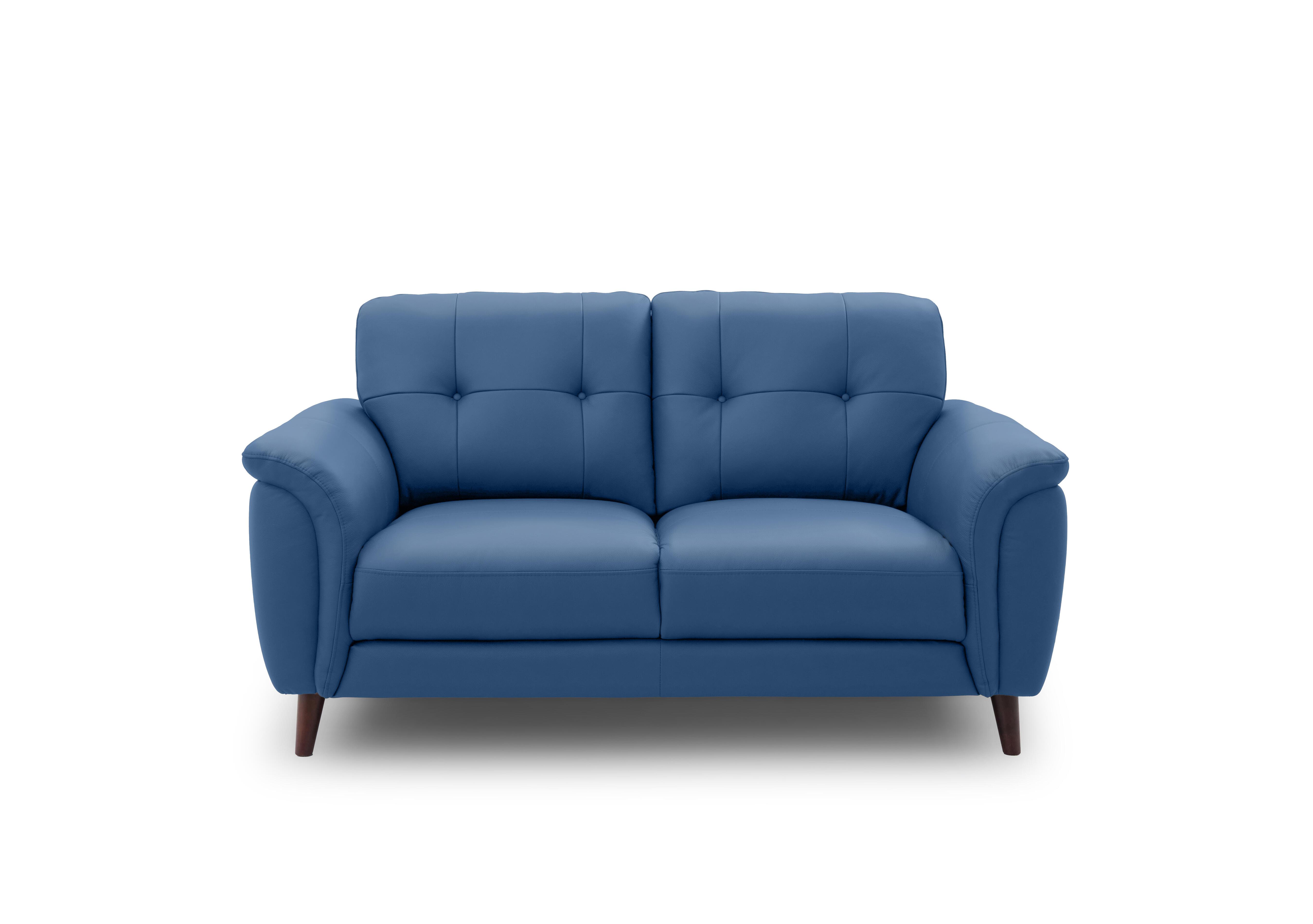Chantilly 2 Seater Leather Sofa in Oslo Aegean Cat-40/12 on Furniture Village