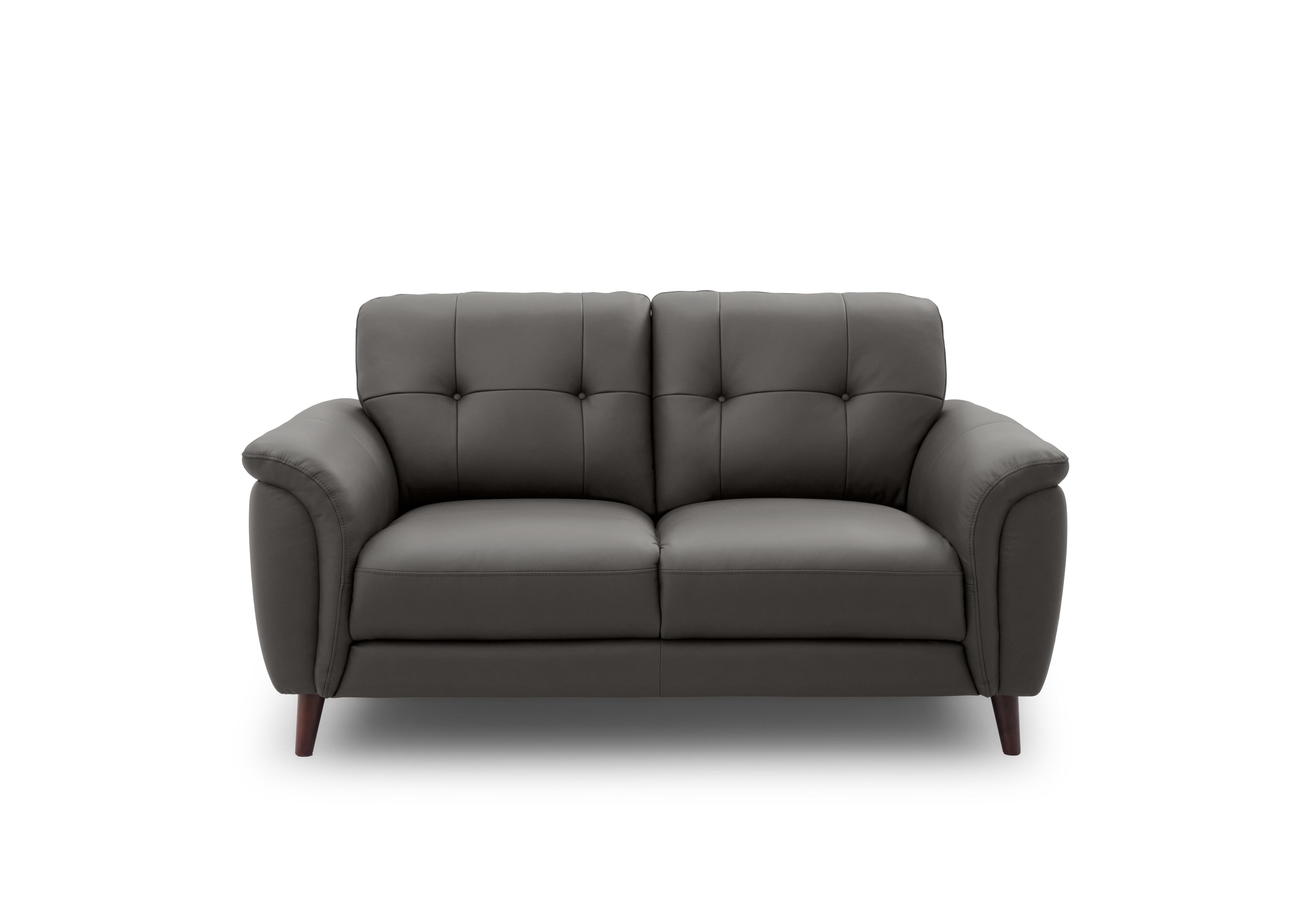 Chantilly 2 Seater Leather Sofa in Oslo Elephant Cat-40/15 on Furniture Village