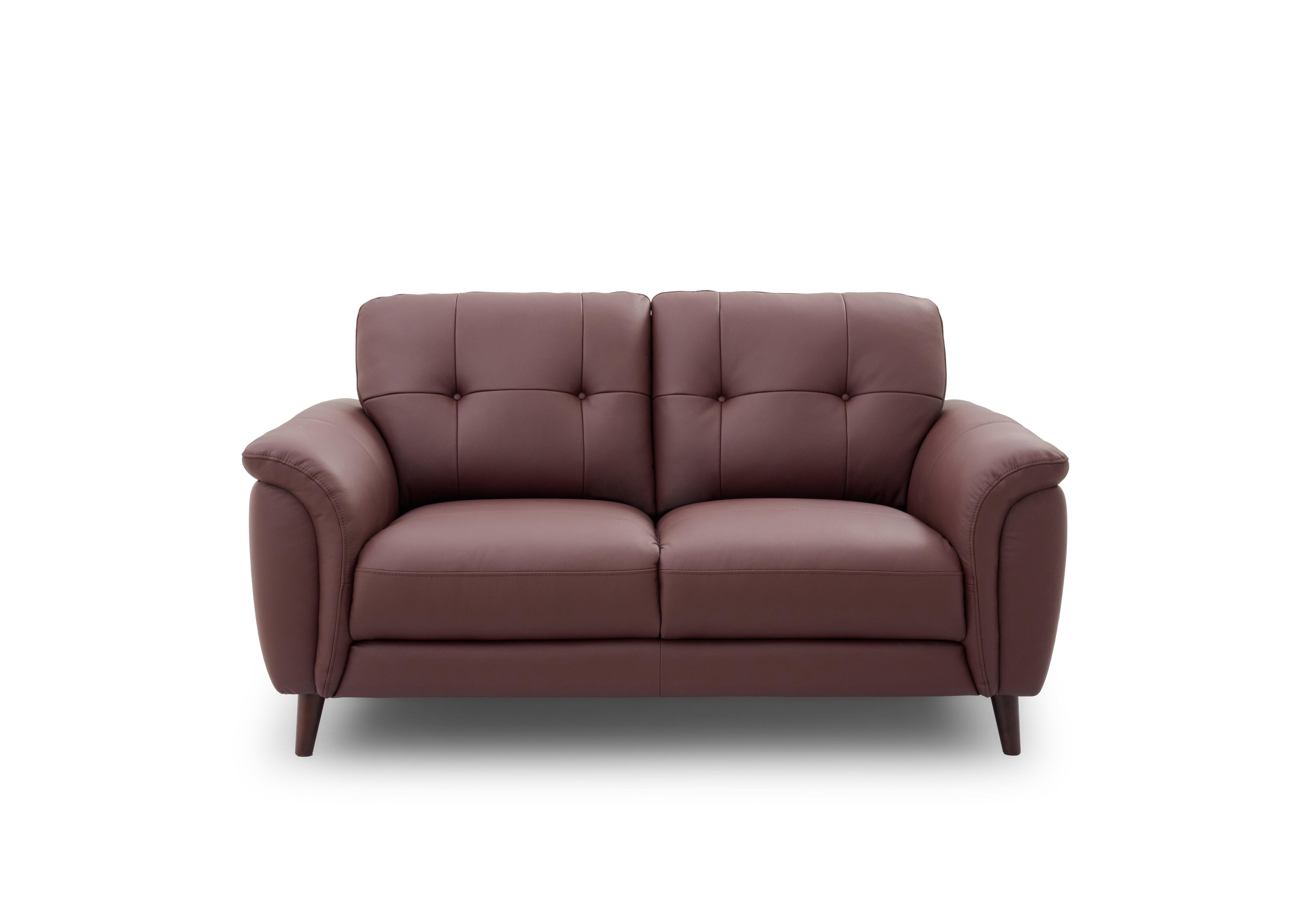 Chantilly 2 Seater Leather Sofa in Oslo Mulberry Cat-40/30 on Furniture Village