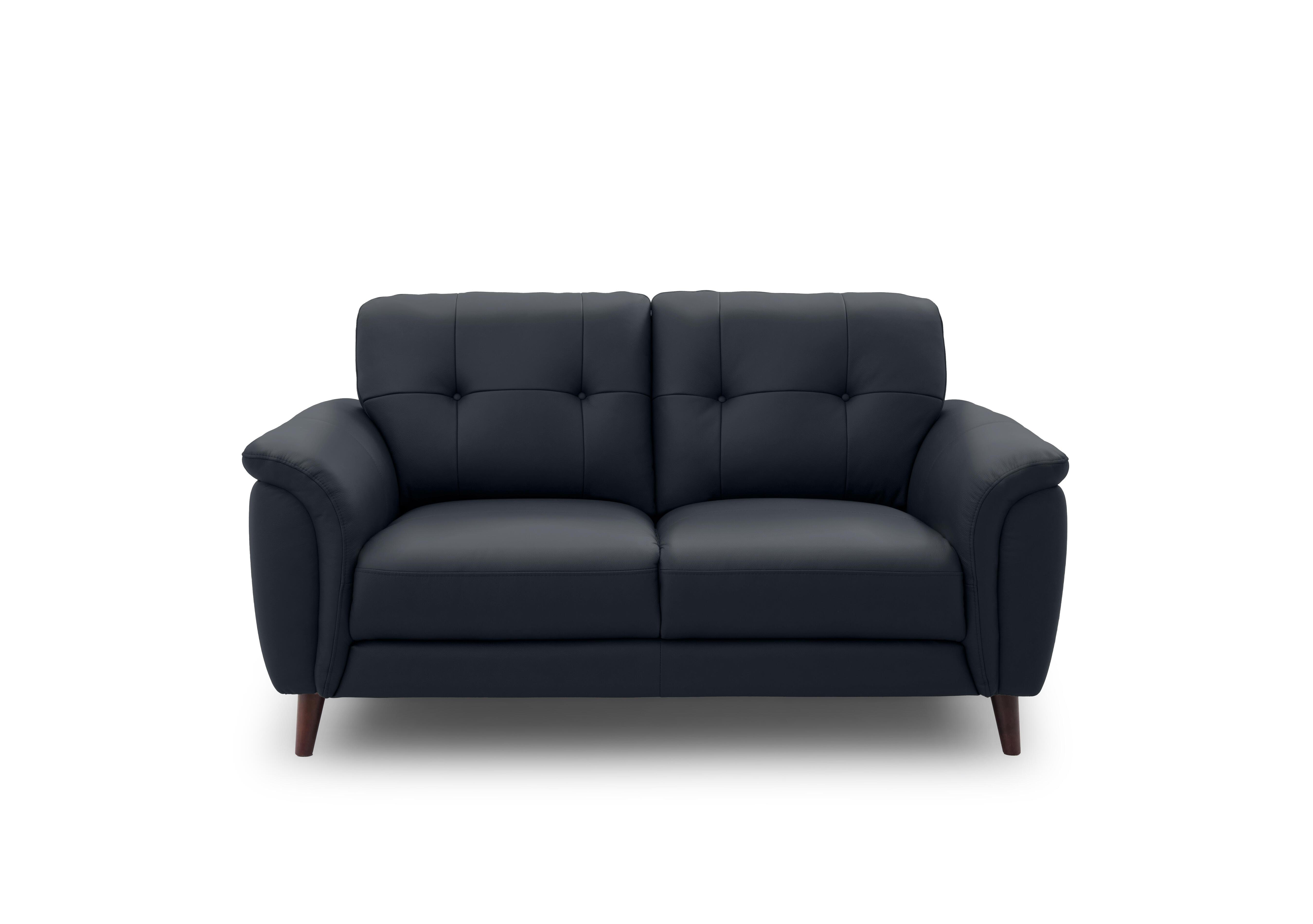 Chantilly 2 Seater Leather Sofa in Oslo Navy Cat-40/24 on Furniture Village