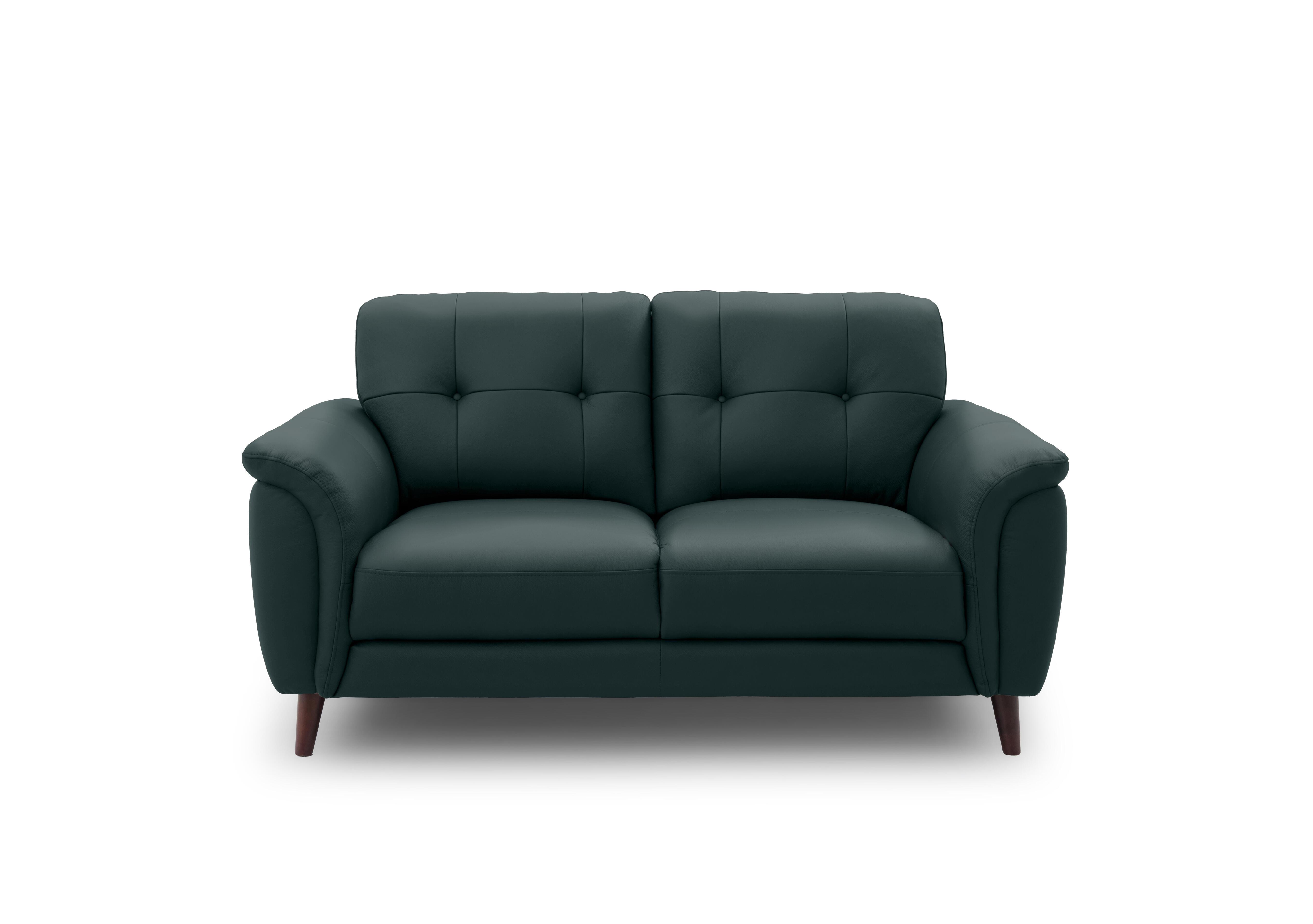 Chantilly 2 Seater Leather Sofa in Oslo Peacock Cat-40/09 on Furniture Village