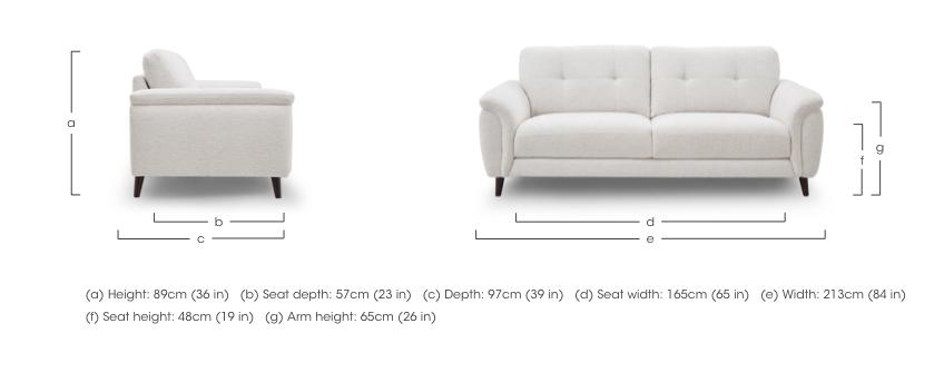 Chantilly 3 Seater Fabric Sofa in  on Furniture Village