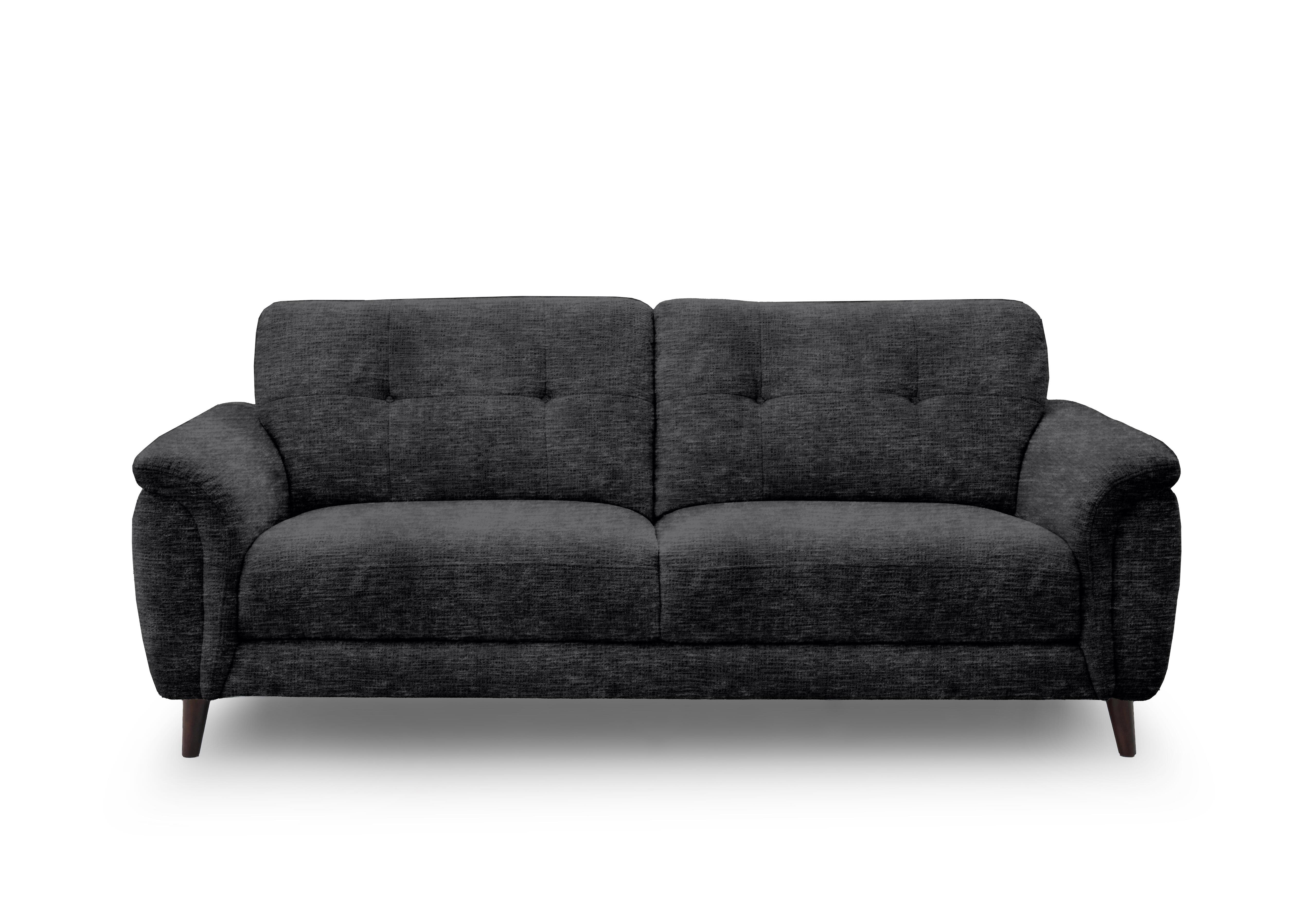 Chantilly 3 Seater Fabric Sofa in Aston Jet Black 47514 on Furniture Village