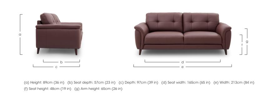 Chantilly 3 Seater Leather Sofa in  on Furniture Village