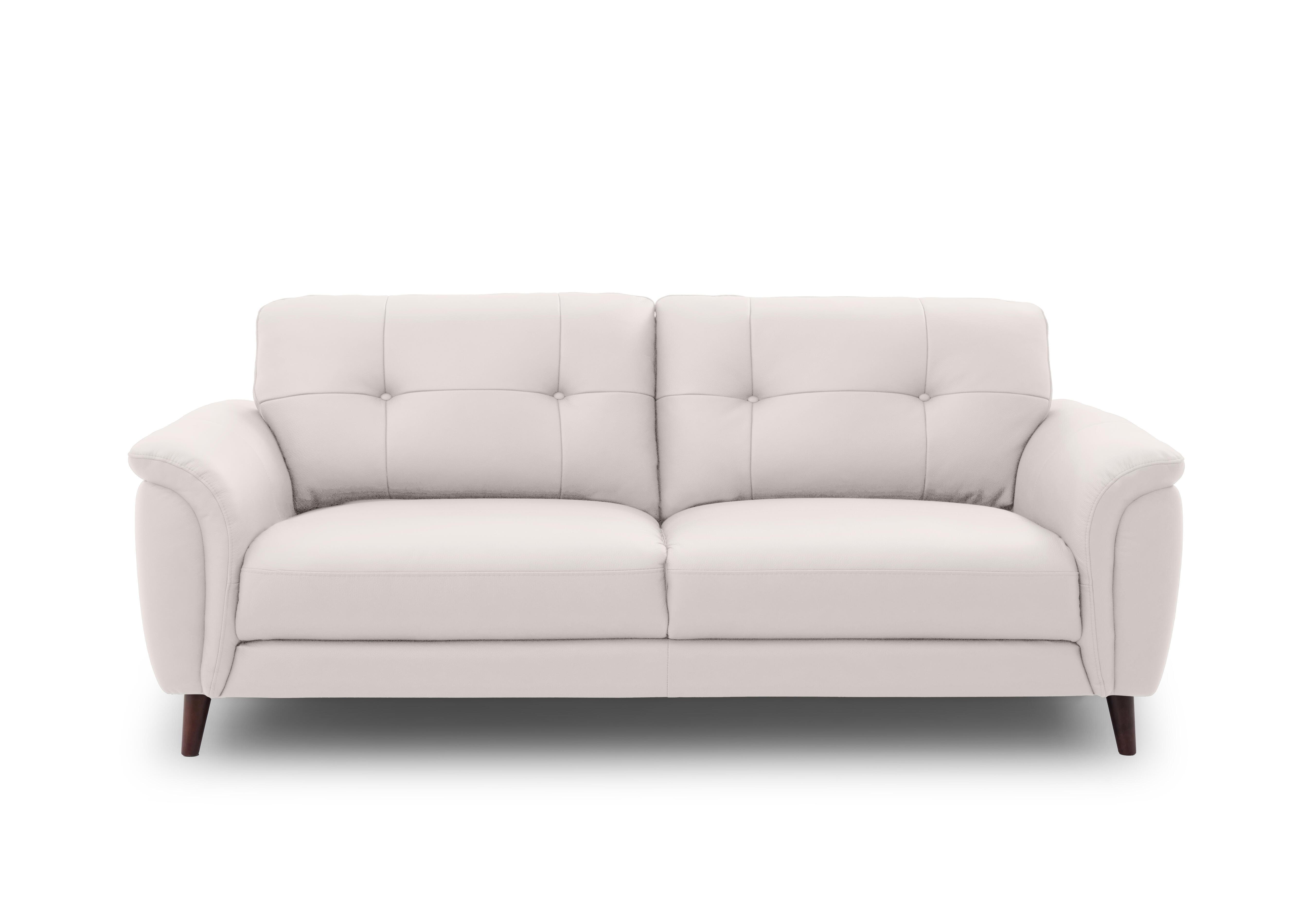 Chantilly 3 Seater Leather Sofa in Oslo Cotton Cat-40/13 on Furniture Village