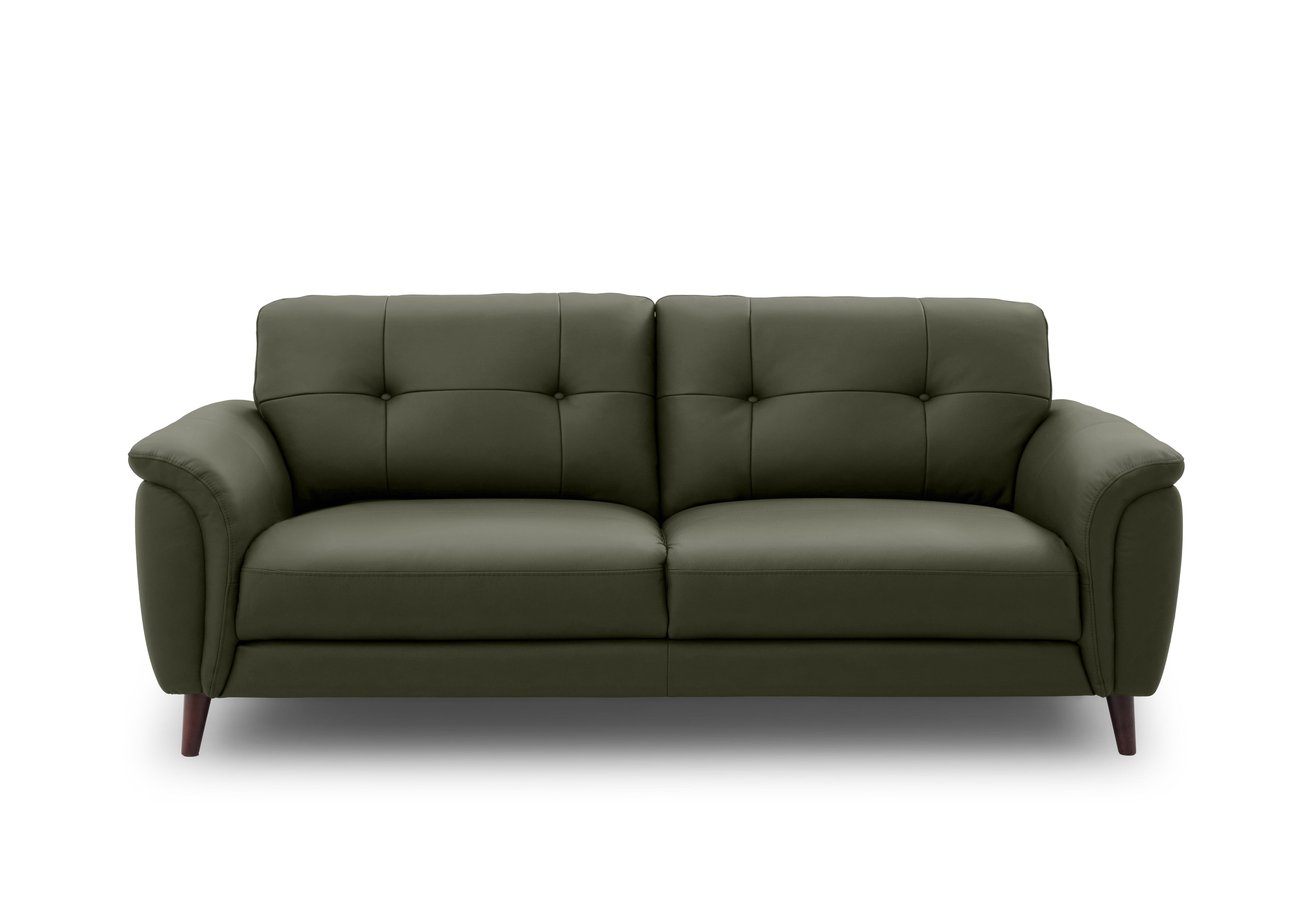 Chantilly 3 Seater Leather Sofa in Oslo Pine Cat-40/10 on Furniture Village