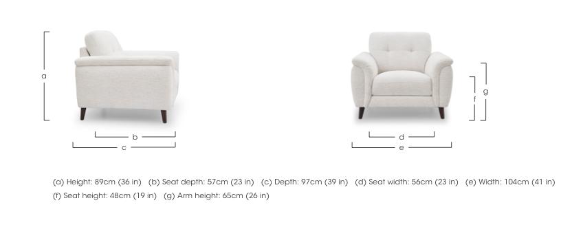 Chantilly Fabric Armchair in  on Furniture Village