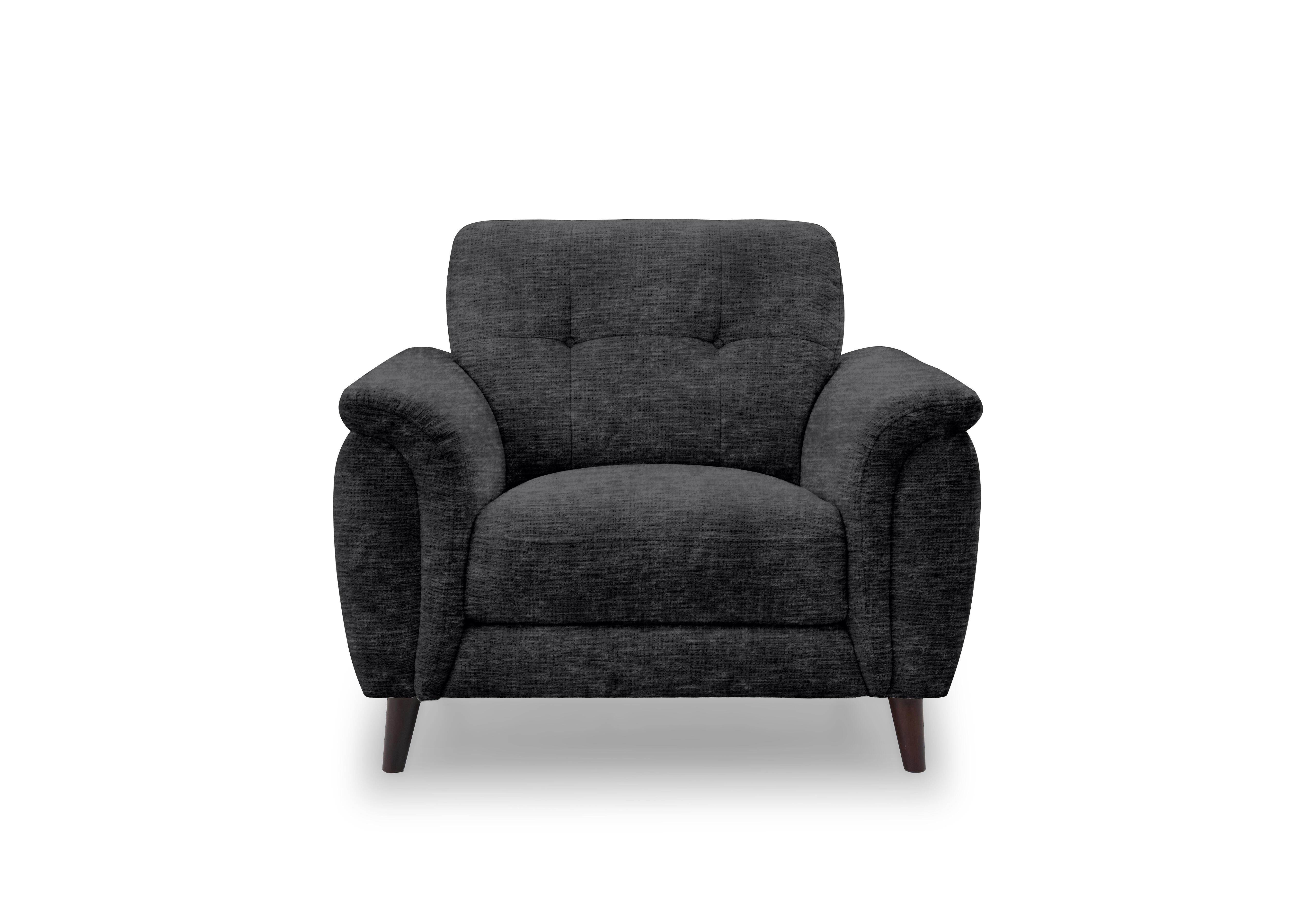Chantilly Fabric Armchair in Aston Jet Black 47514 on Furniture Village