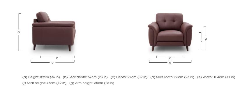 Chantilly Leather Armchair in  on Furniture Village