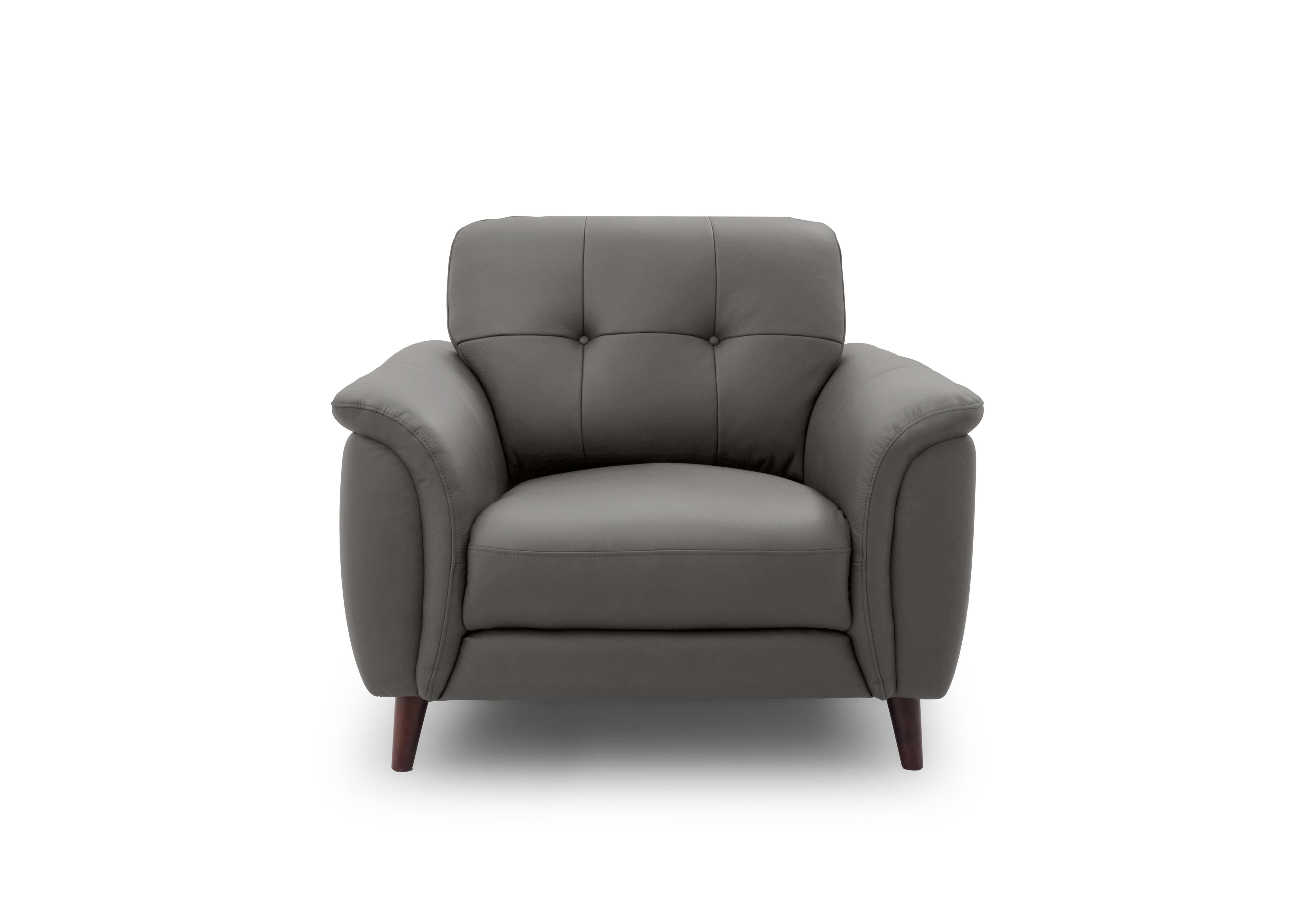 Chantilly Leather Armchair in Oslo Elephant Cat-40/15 on Furniture Village