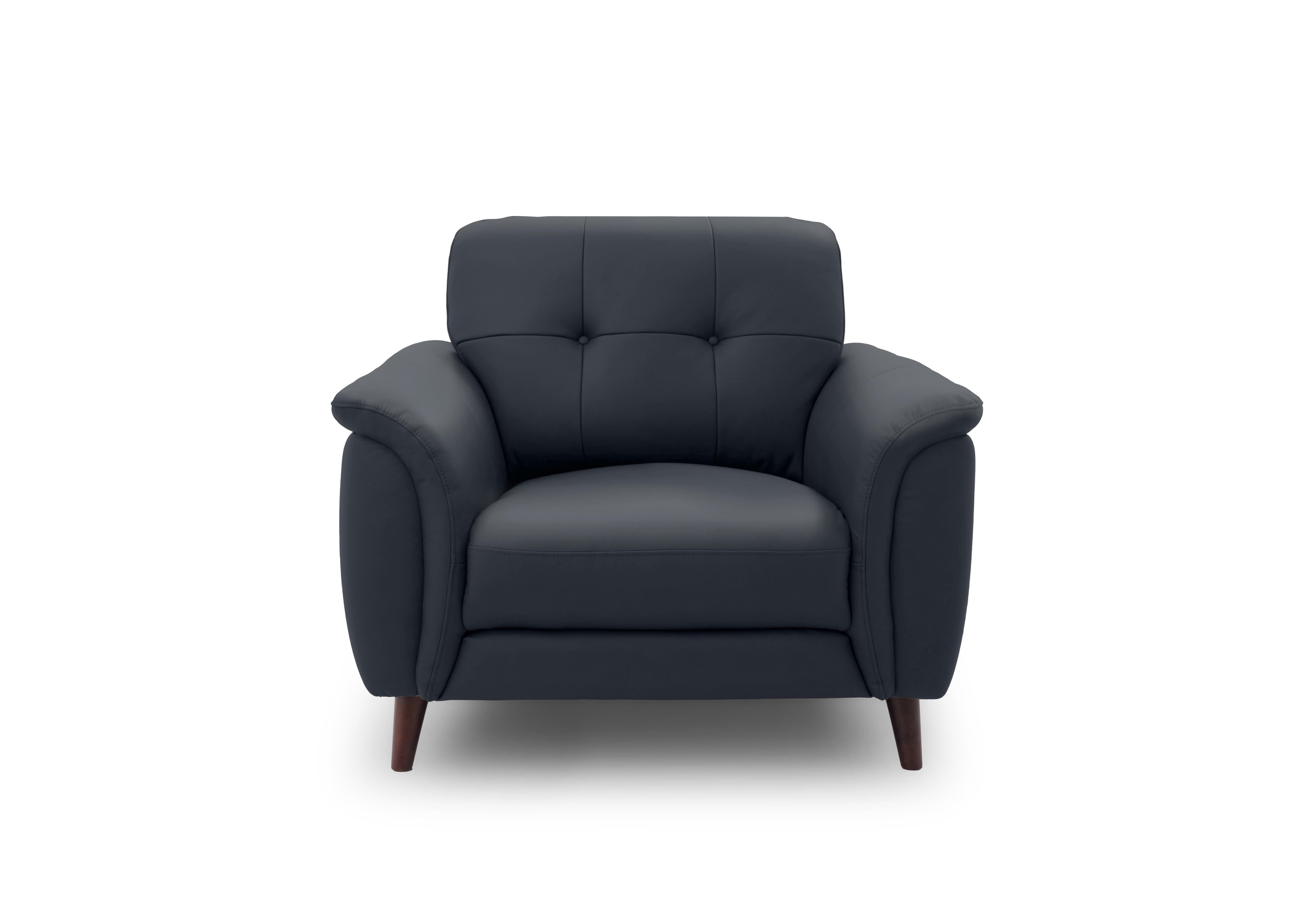 Chantilly Leather Armchair in Oslo Navy Cat-40/24 on Furniture Village