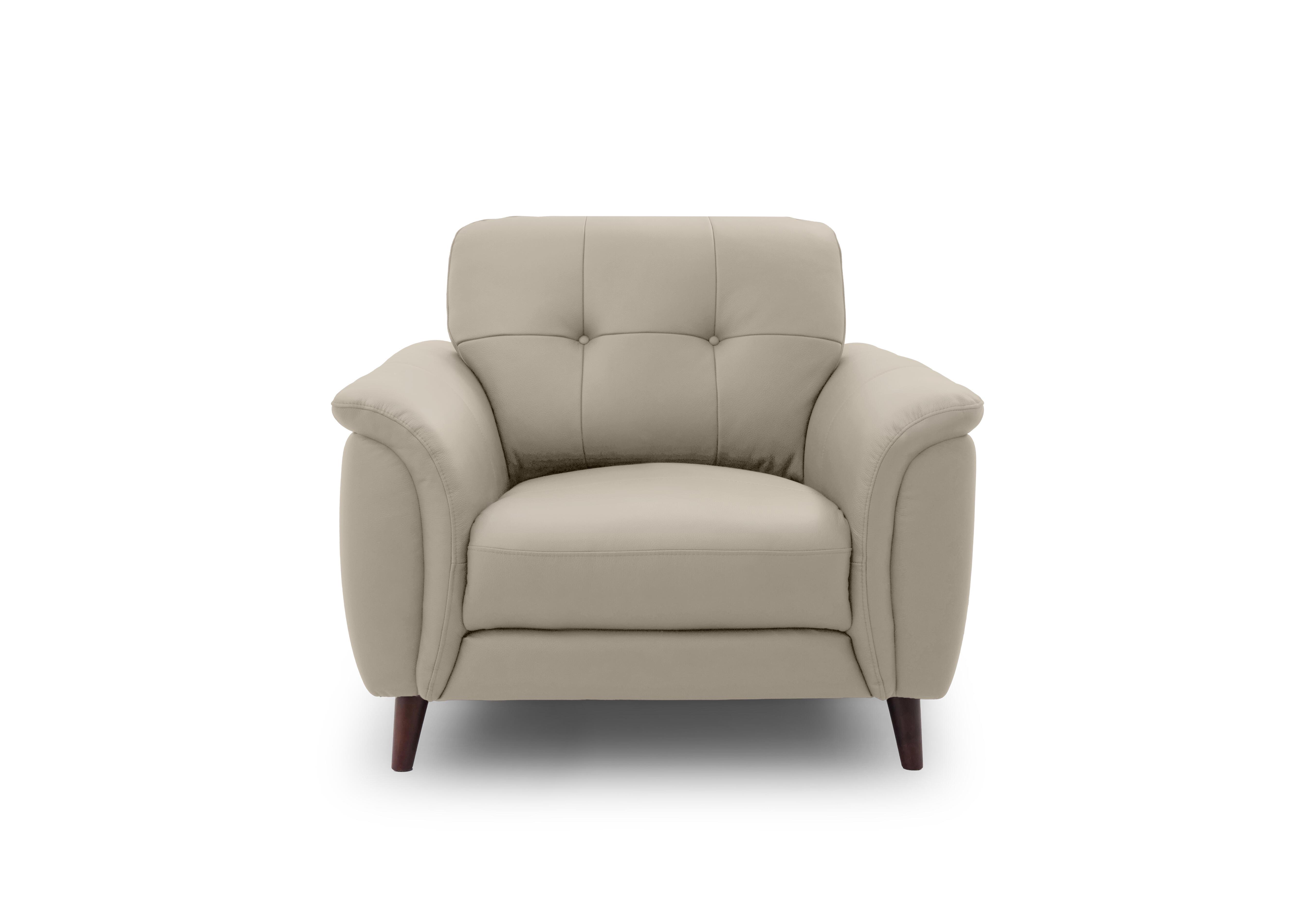 Chantilly Leather Armchair in Oslo Oyster Cat-40/08 on Furniture Village
