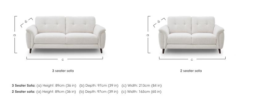 Chantilly 3 and 2 Seater Fabric Sofa Set in  on Furniture Village