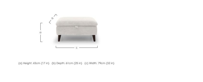 Chantilly Fabric Storage Footstool in  on Furniture Village