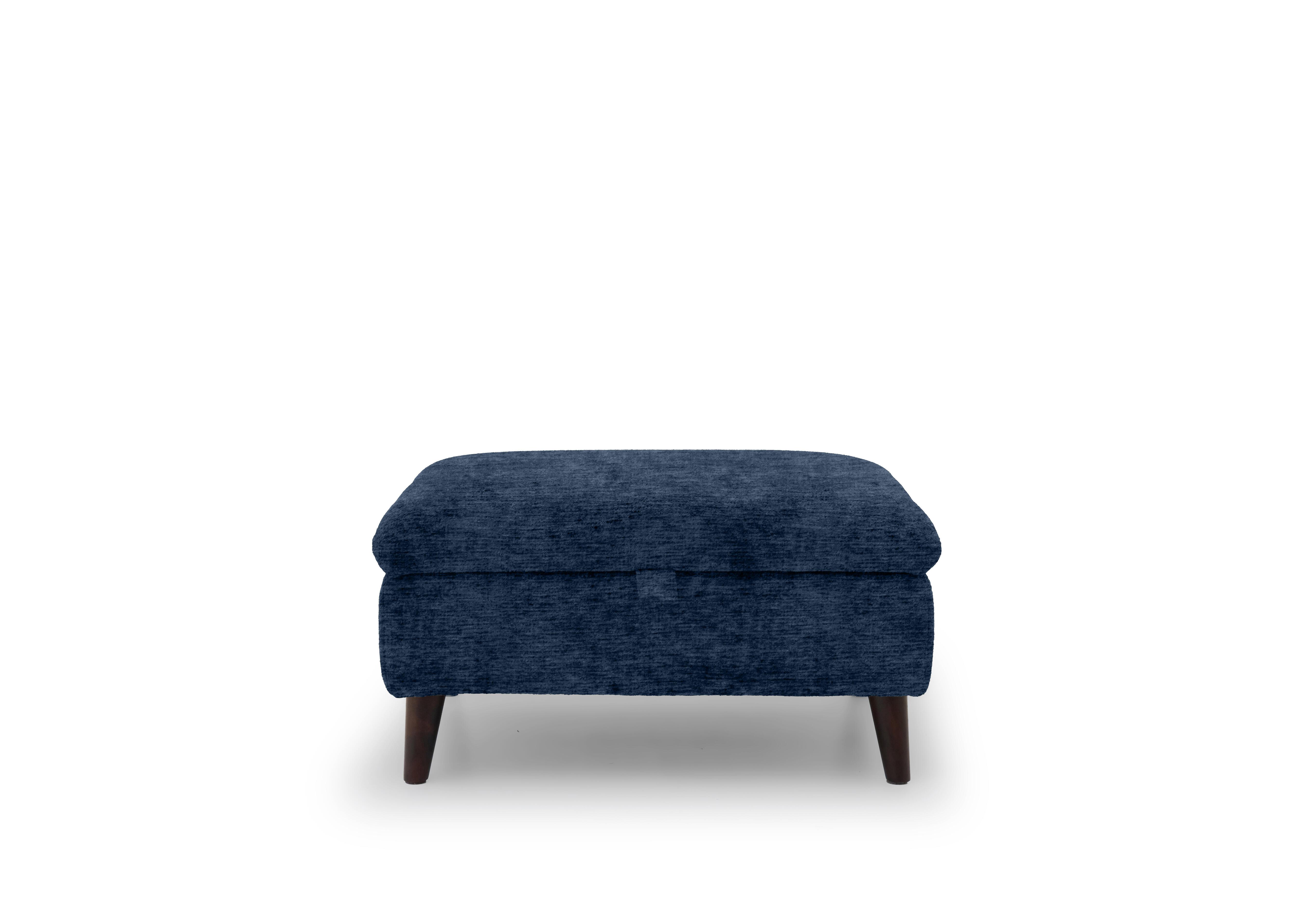 Chantilly Fabric Storage Footstool in Aston Navy 47521 on Furniture Village