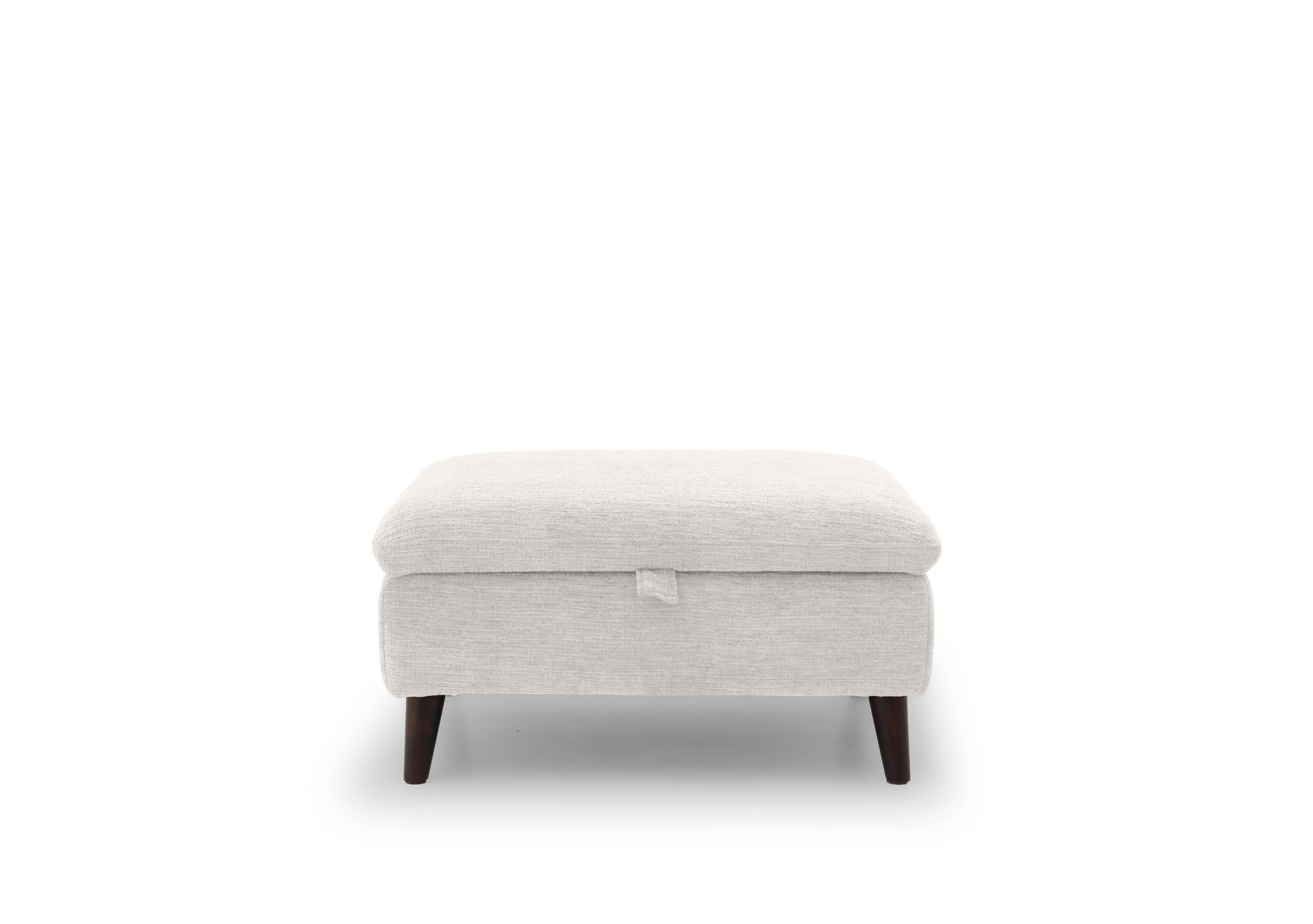 Chantilly Fabric Storage Footstool in Cloud Cool Cream 13101 on Furniture Village