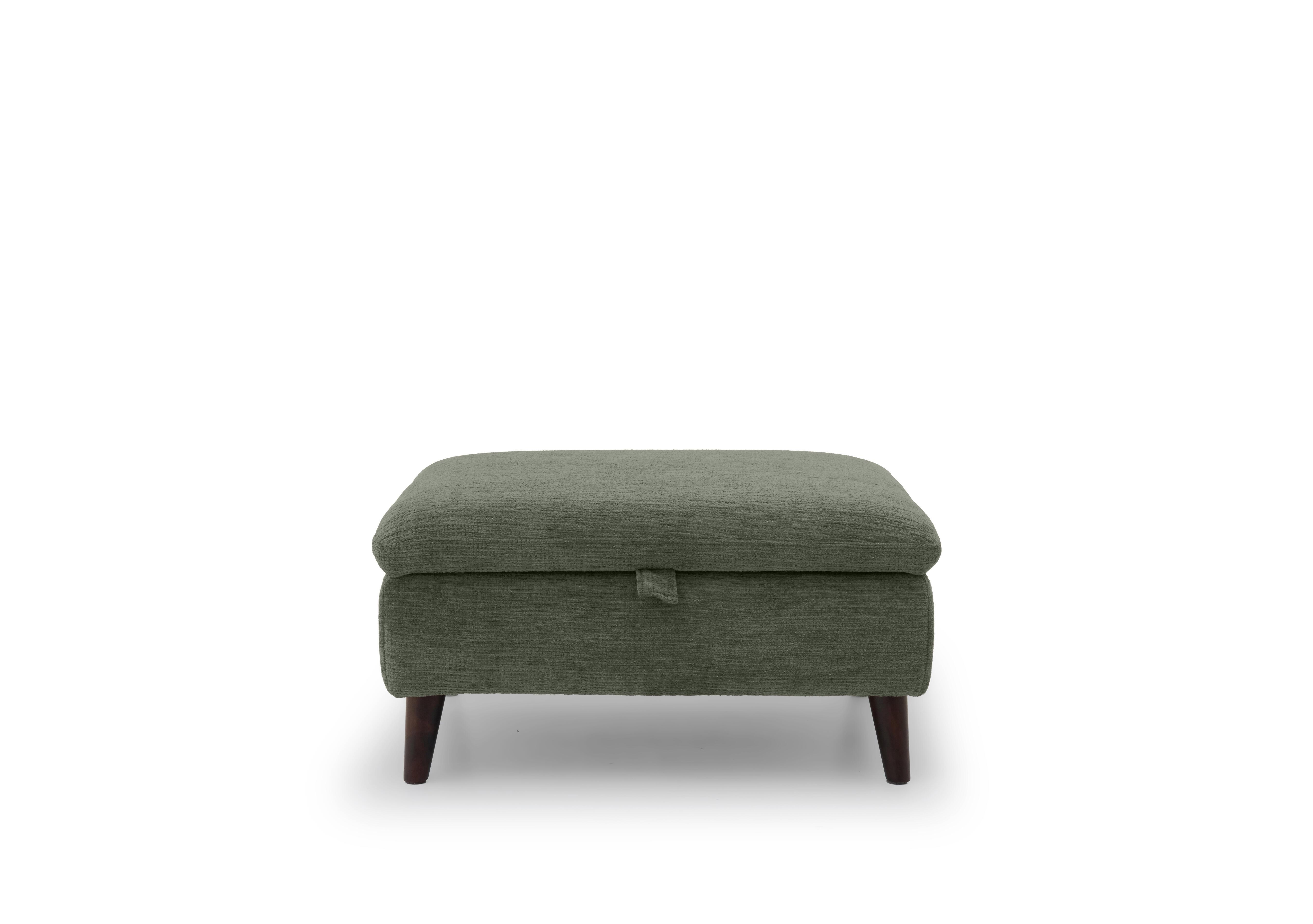 Chantilly Fabric Storage Footstool in Cloud Moss Green 13353 on Furniture Village