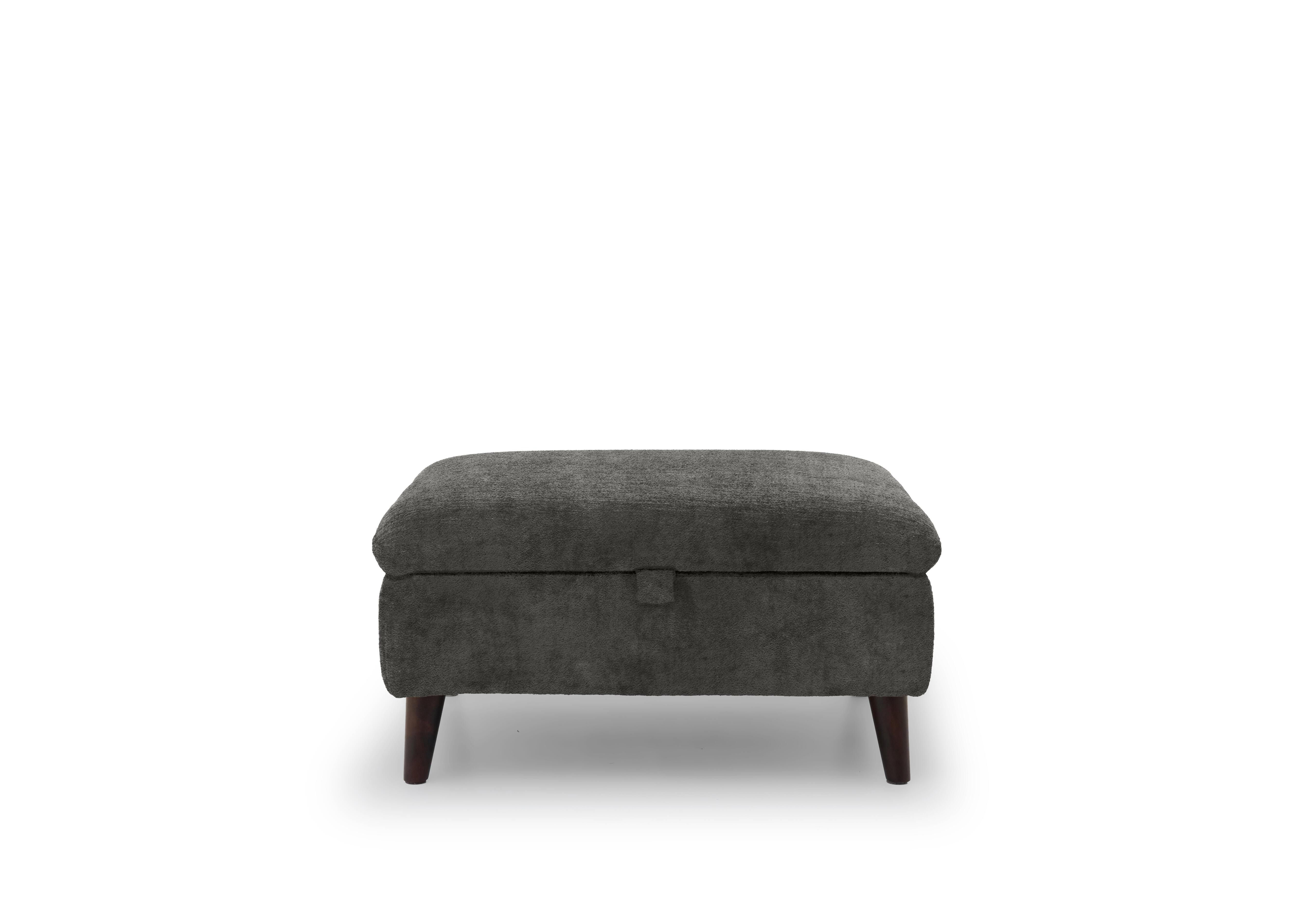 Chantilly Fabric Storage Footstool in Hudson Charcoal 25460 on Furniture Village