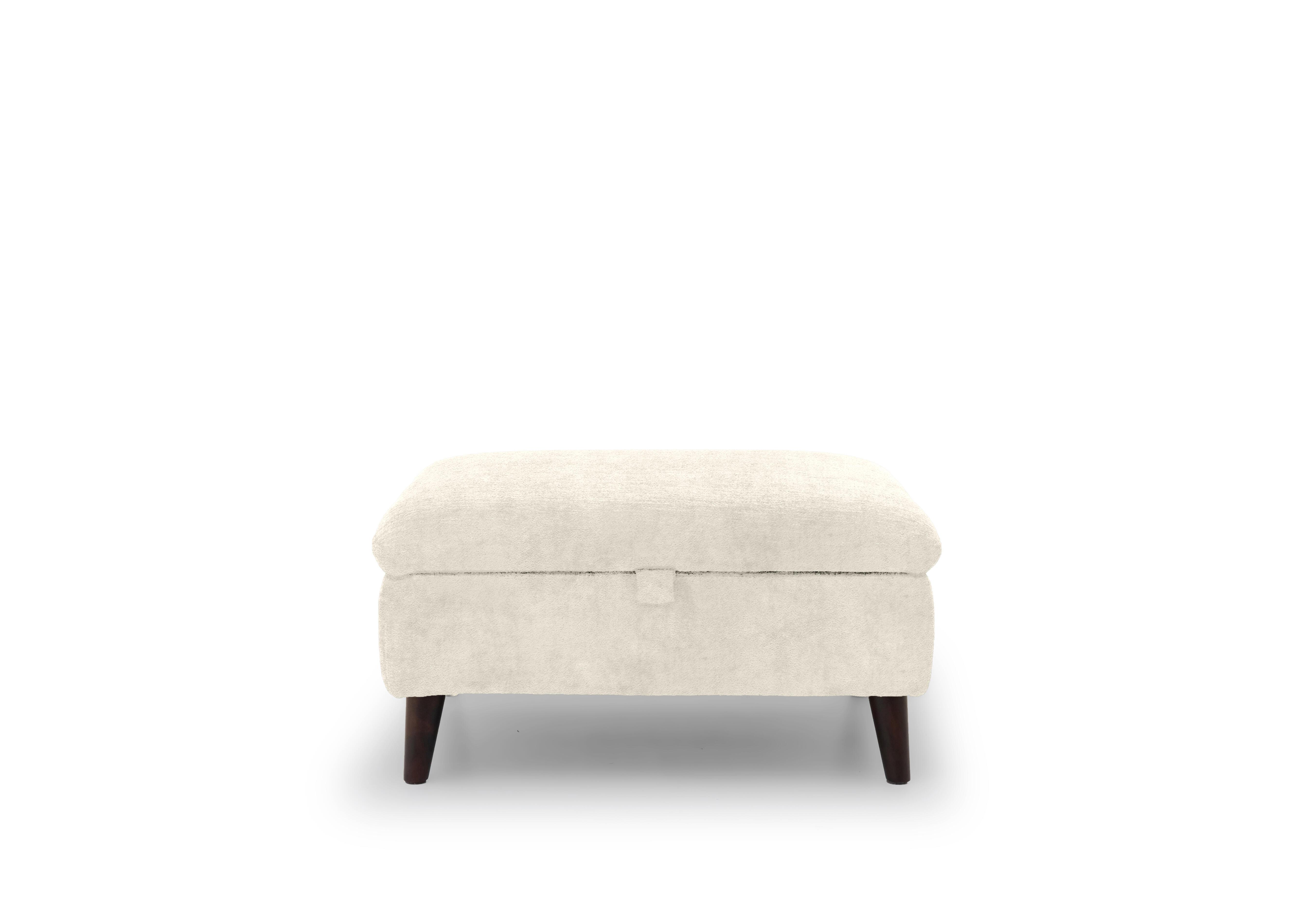 Chantilly Fabric Storage Footstool in Hudson Ivory 25102 on Furniture Village