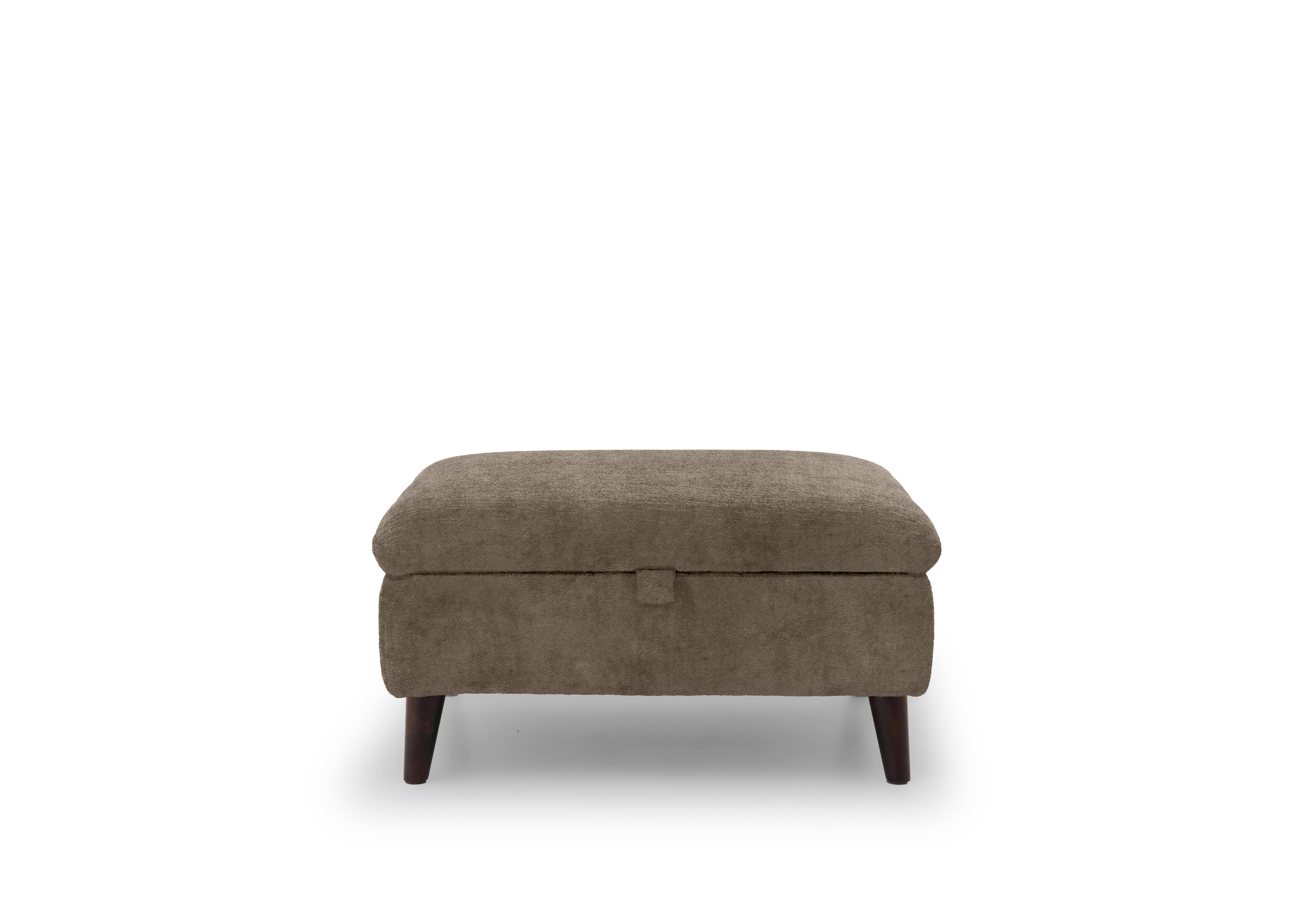 Chantilly Fabric Storage Footstool in Hudson Mocha 25431 on Furniture Village