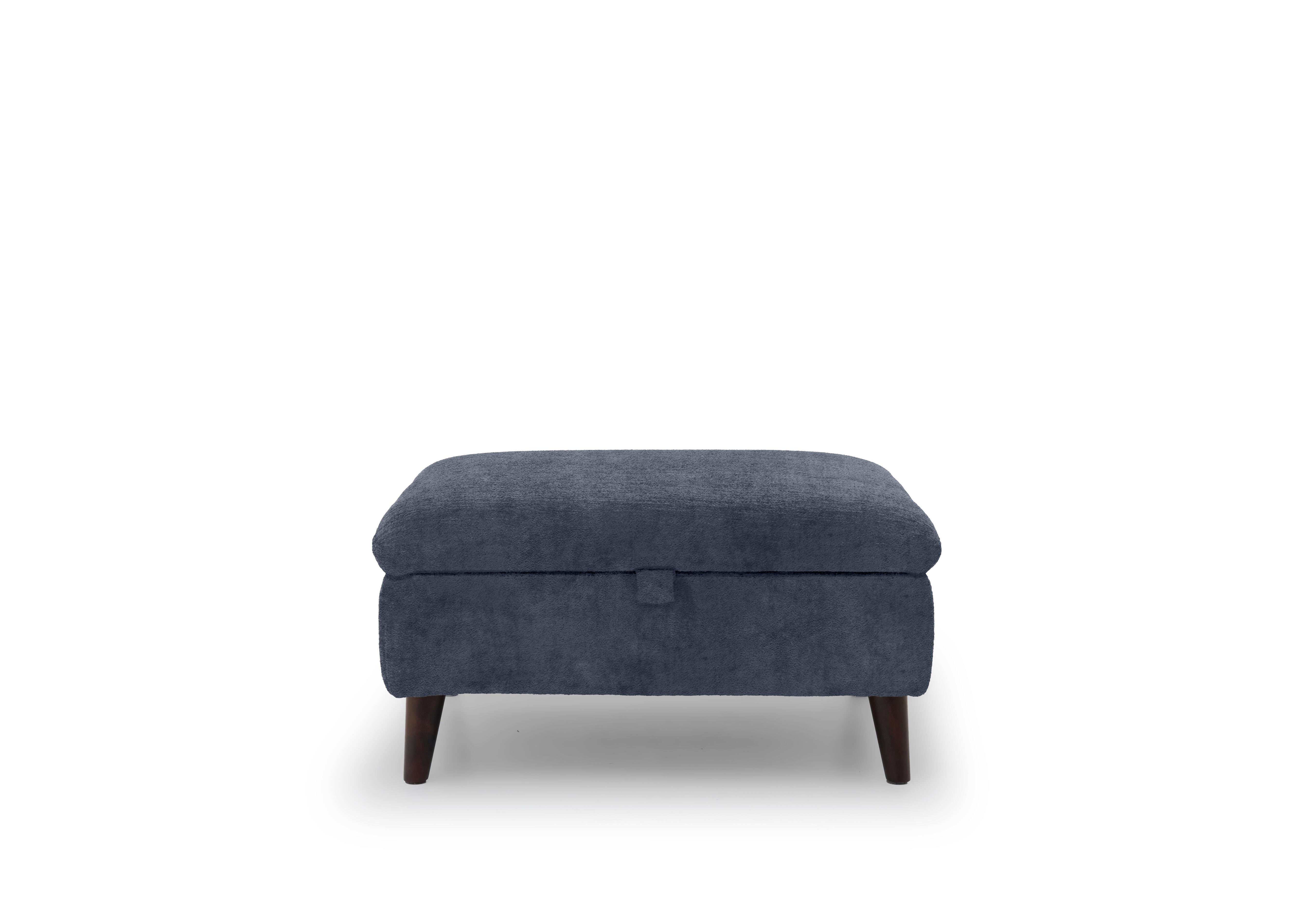 Chantilly Fabric Storage Footstool in Hudson Ocean 25315 on Furniture Village