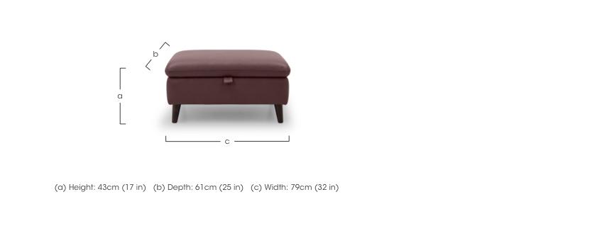 Chantilly Leather Storage Footstool in  on Furniture Village