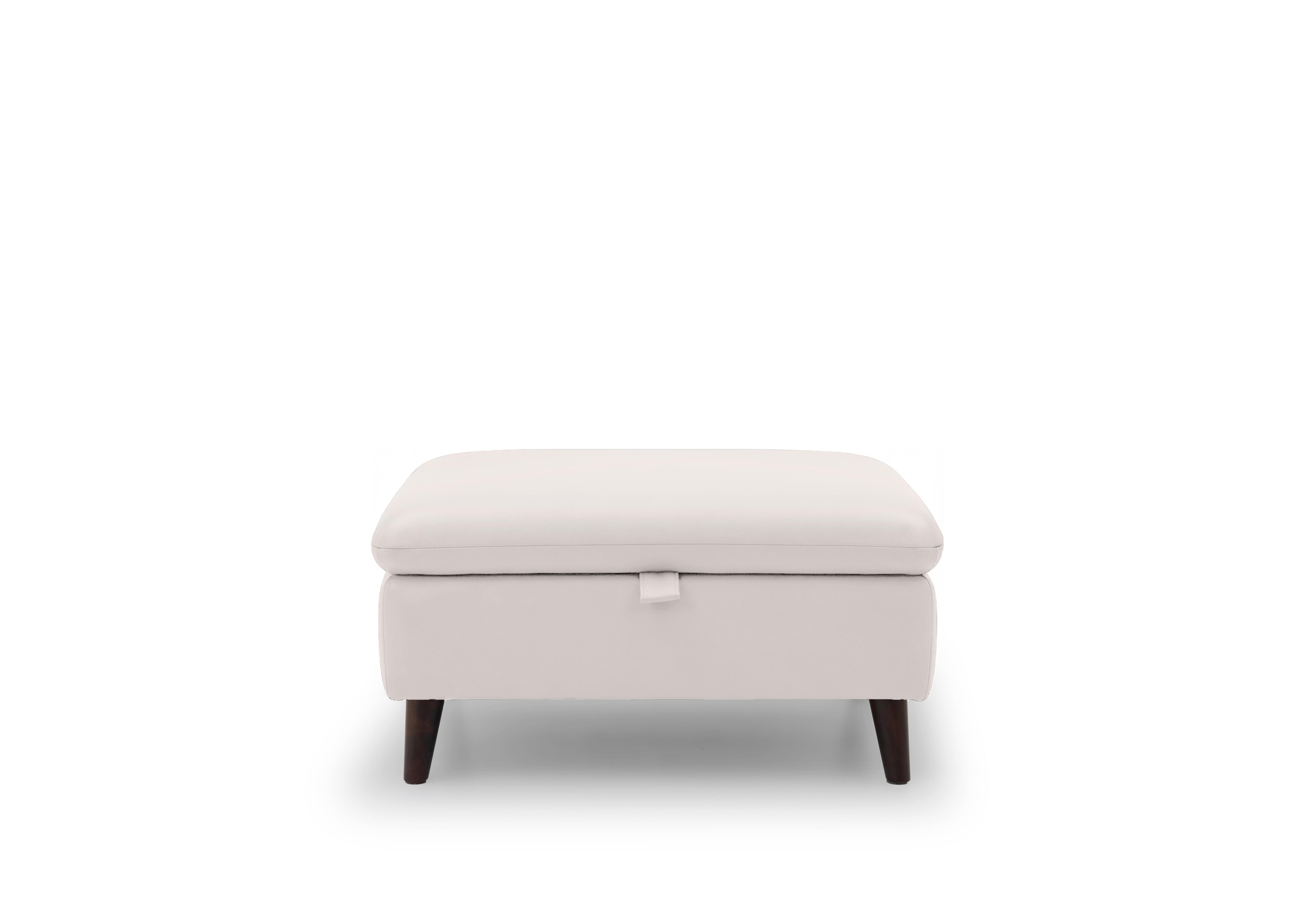 Chantilly Leather Storage Footstool in Oslo Cotton Cat-40/13 on Furniture Village