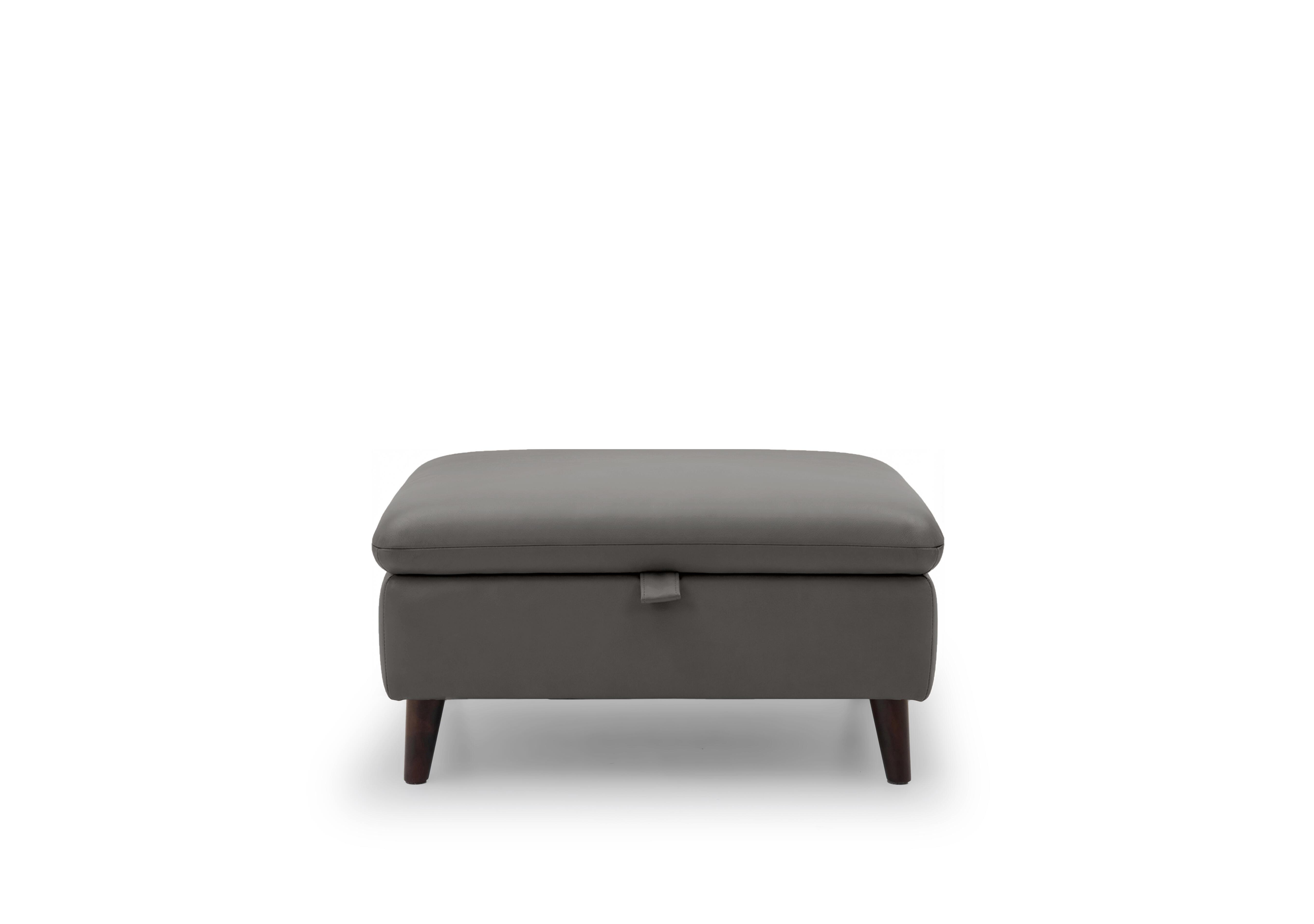 Chantilly Leather Storage Footstool in Oslo Elephant Cat-40/15 on Furniture Village