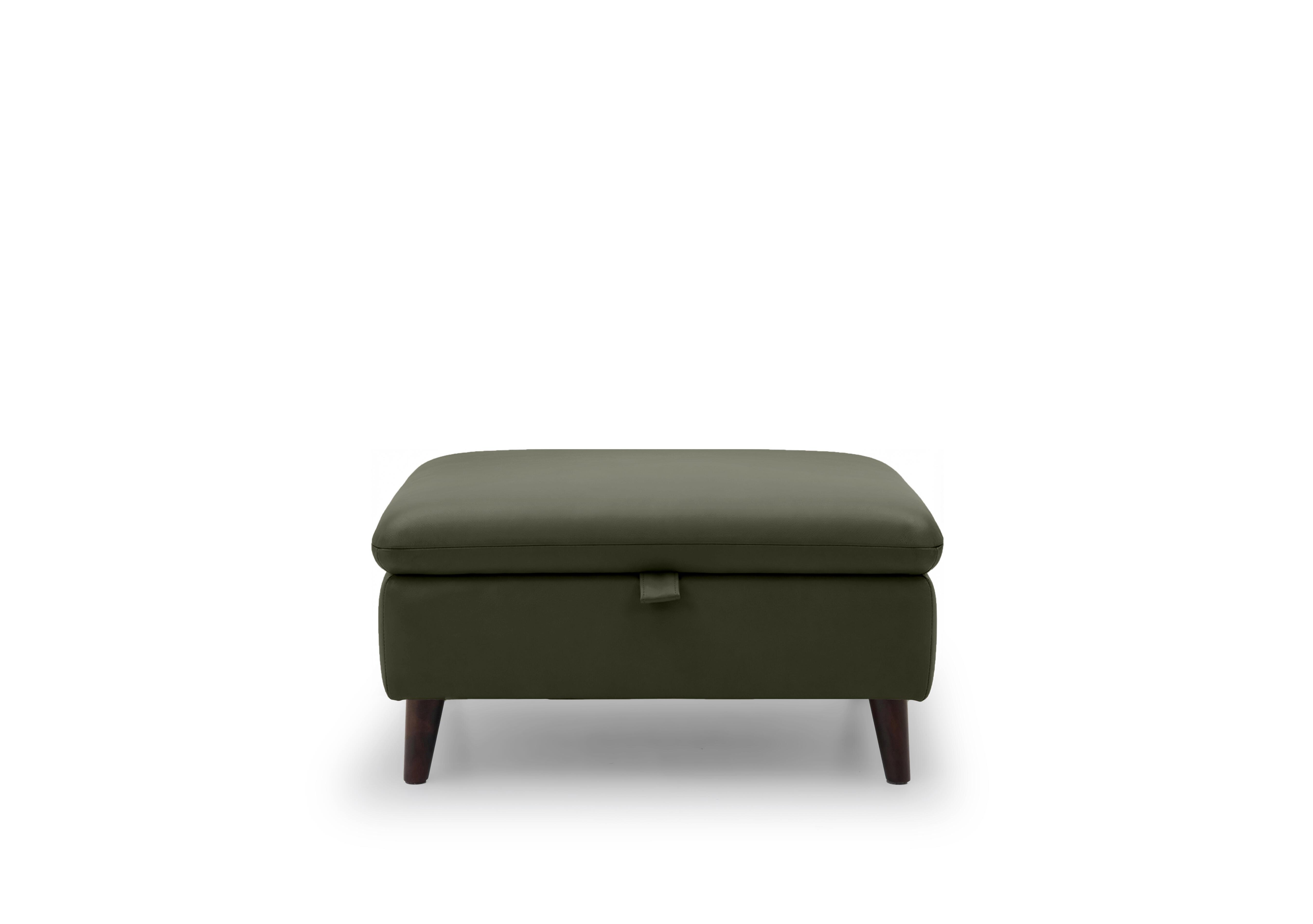 Chantilly Leather Storage Footstool in Oslo Pine Cat-40/10 on Furniture Village