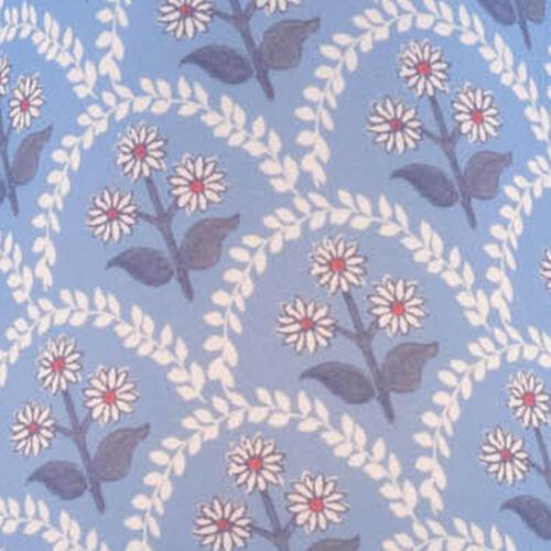 Apsley Rechargeable 1 Light LED Wall Light in Trellis Floral Blue on Furniture Village