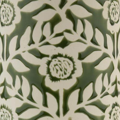 Highclere Ceramic Table Lamp in Green on Furniture Village