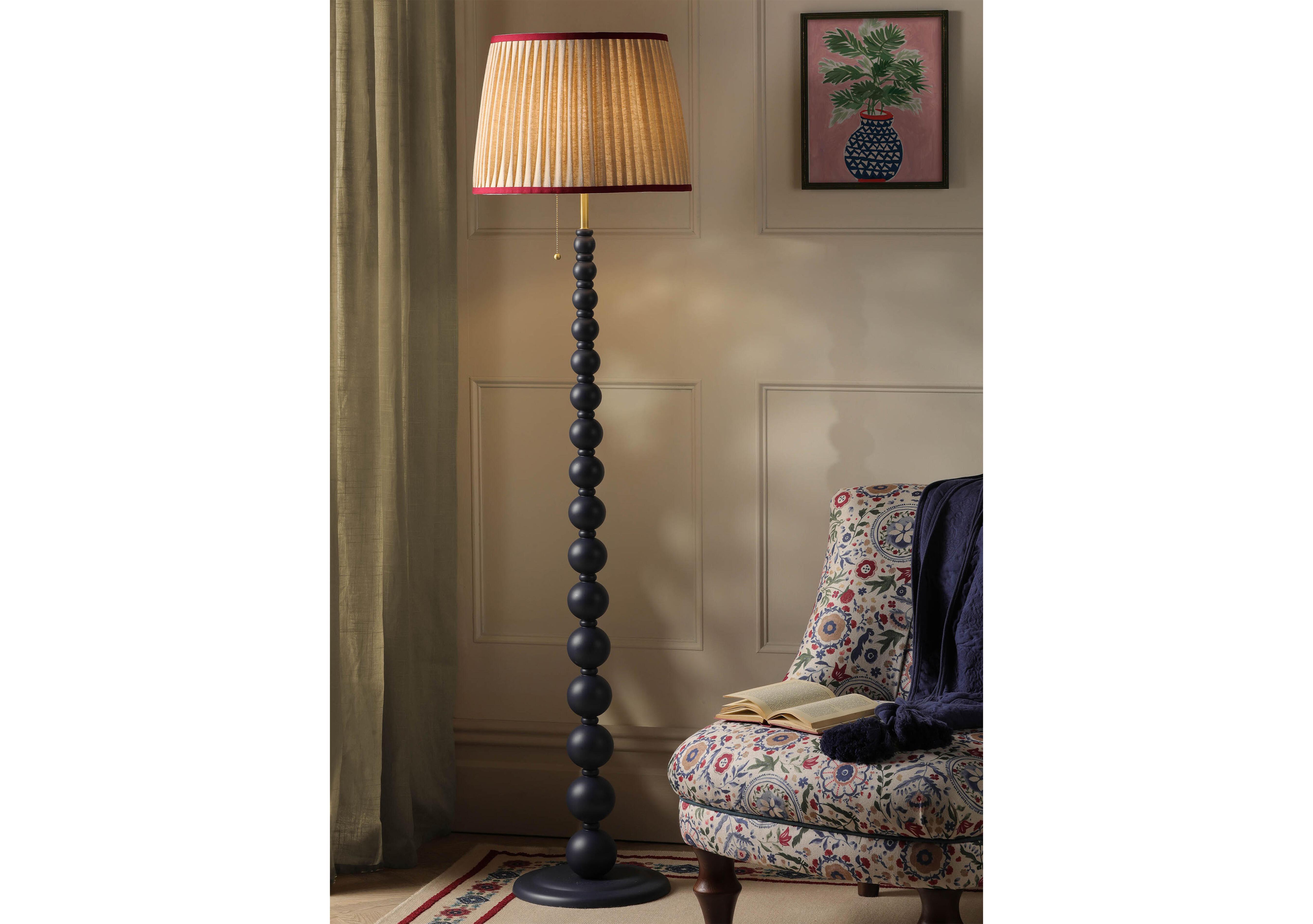 Harewood Wooden Floor Lamp in  on Furniture Village