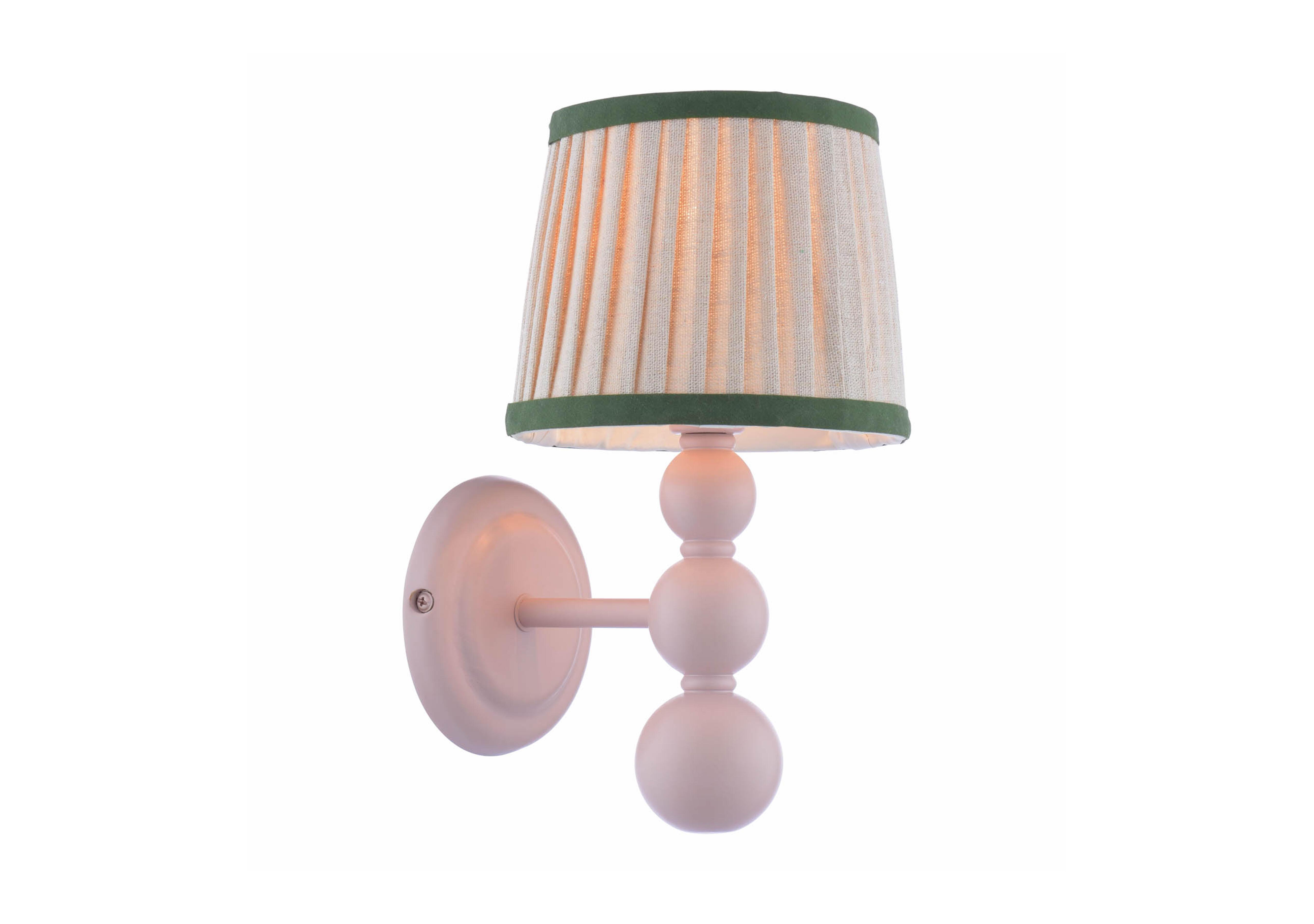 Harewood Wooden 1 Light Wall Light in Pink on Furniture Village