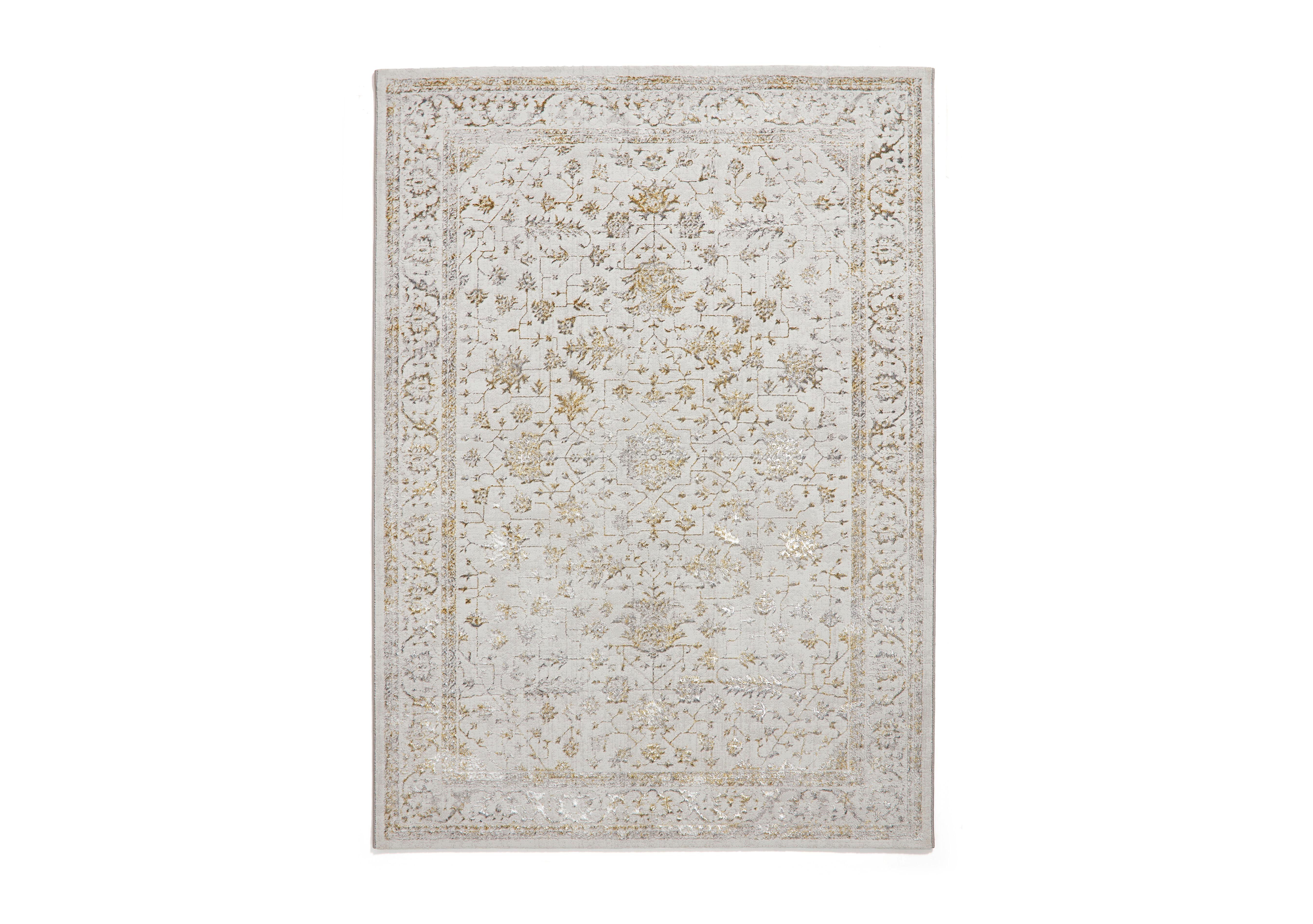 Rosalie Rug in Grey Gold on Furniture Village