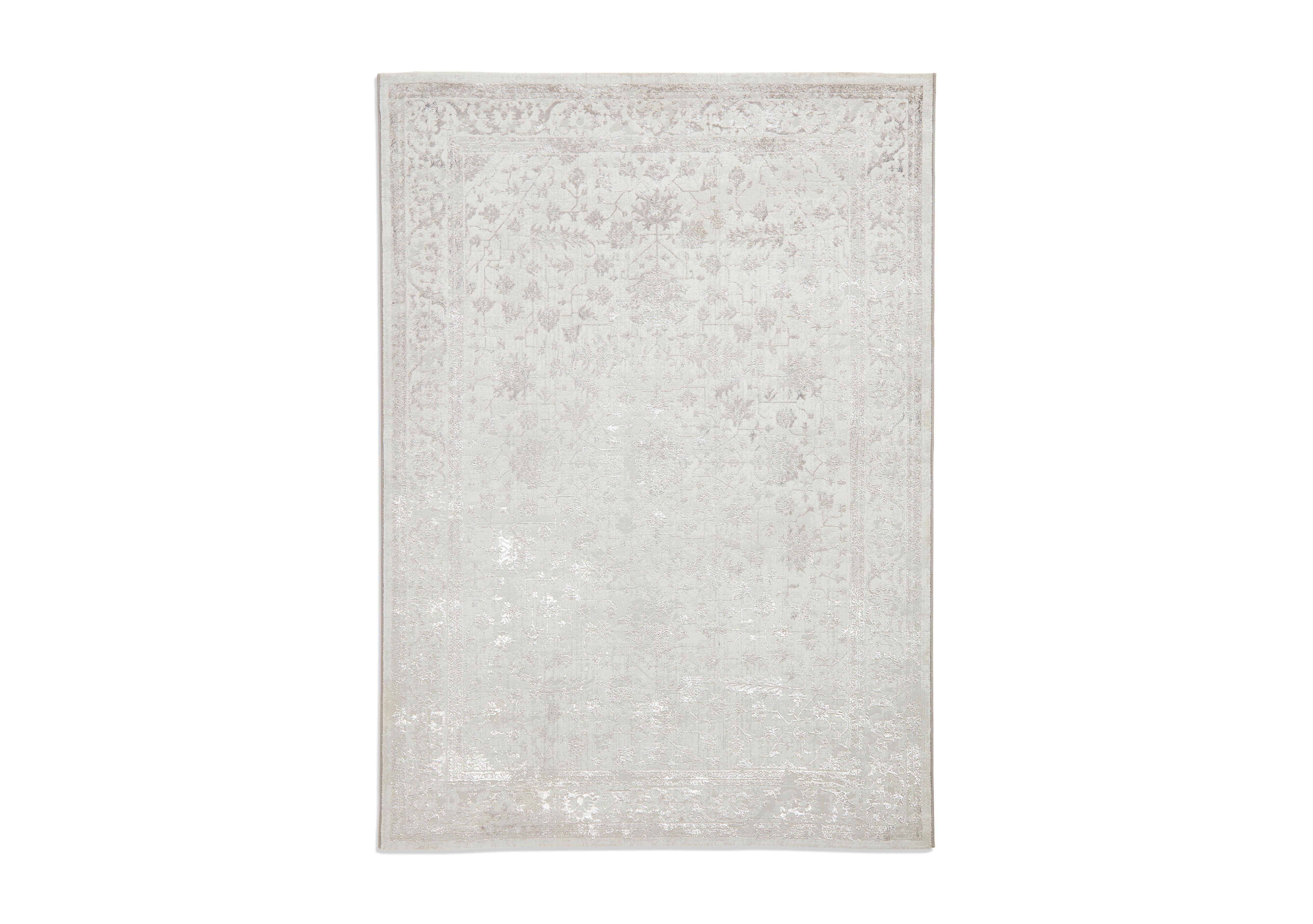 Rosalie Rug in Grey Silver on Furniture Village
