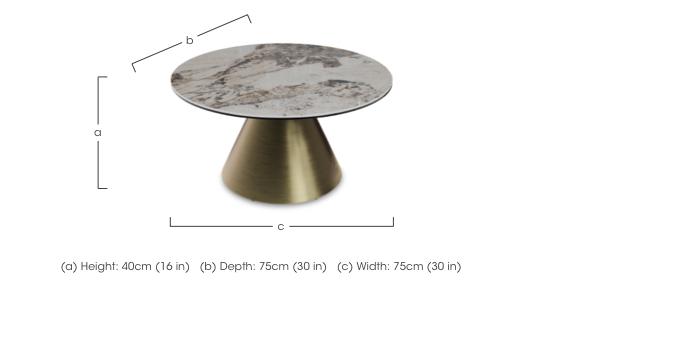 Amorim Round Coffee Table with Bronze Base in  on Furniture Village